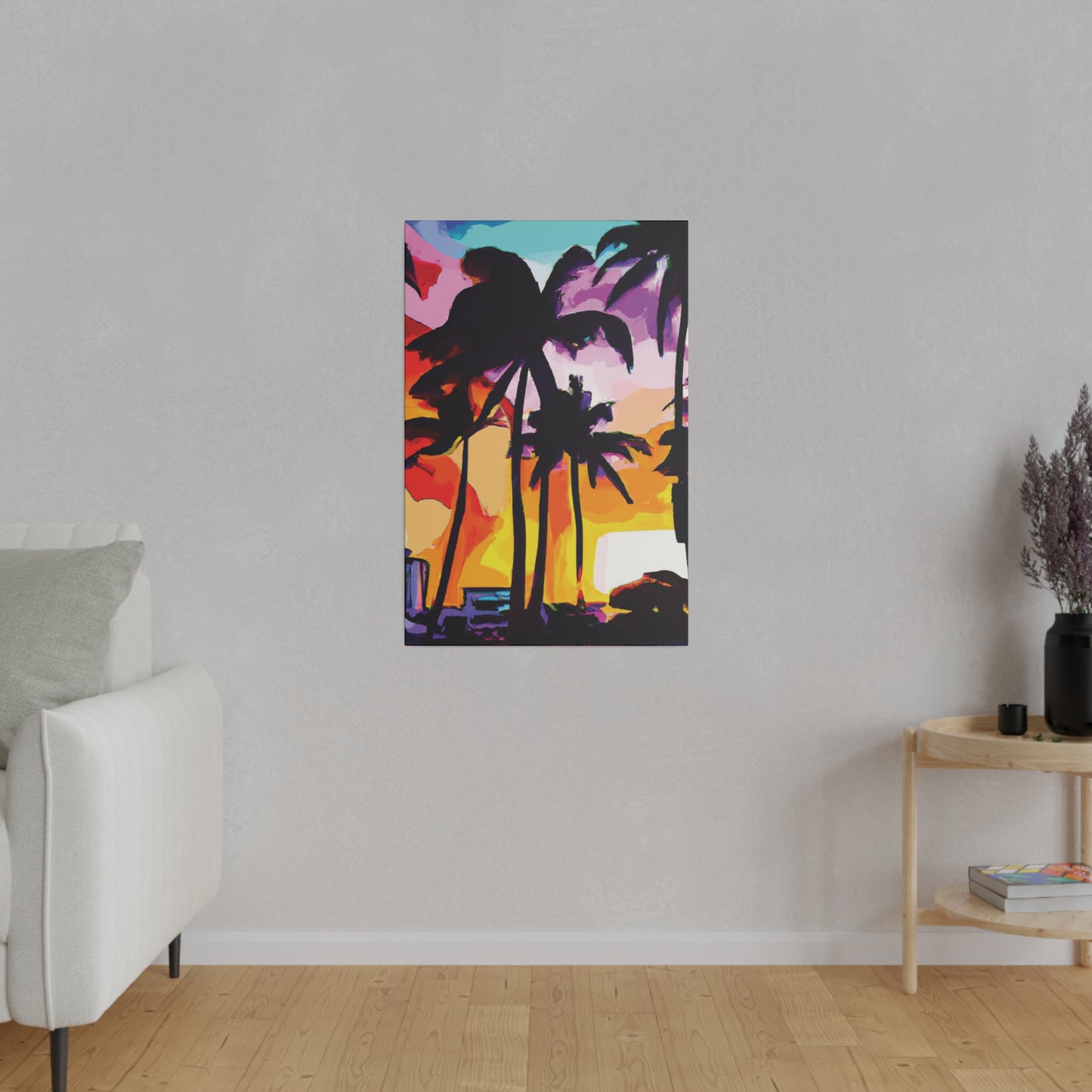 3987G - Miami Beach Sunset Painting Print | Miami | Beach | Sunset | Poster | Home Decor | Wall Art | Canvas