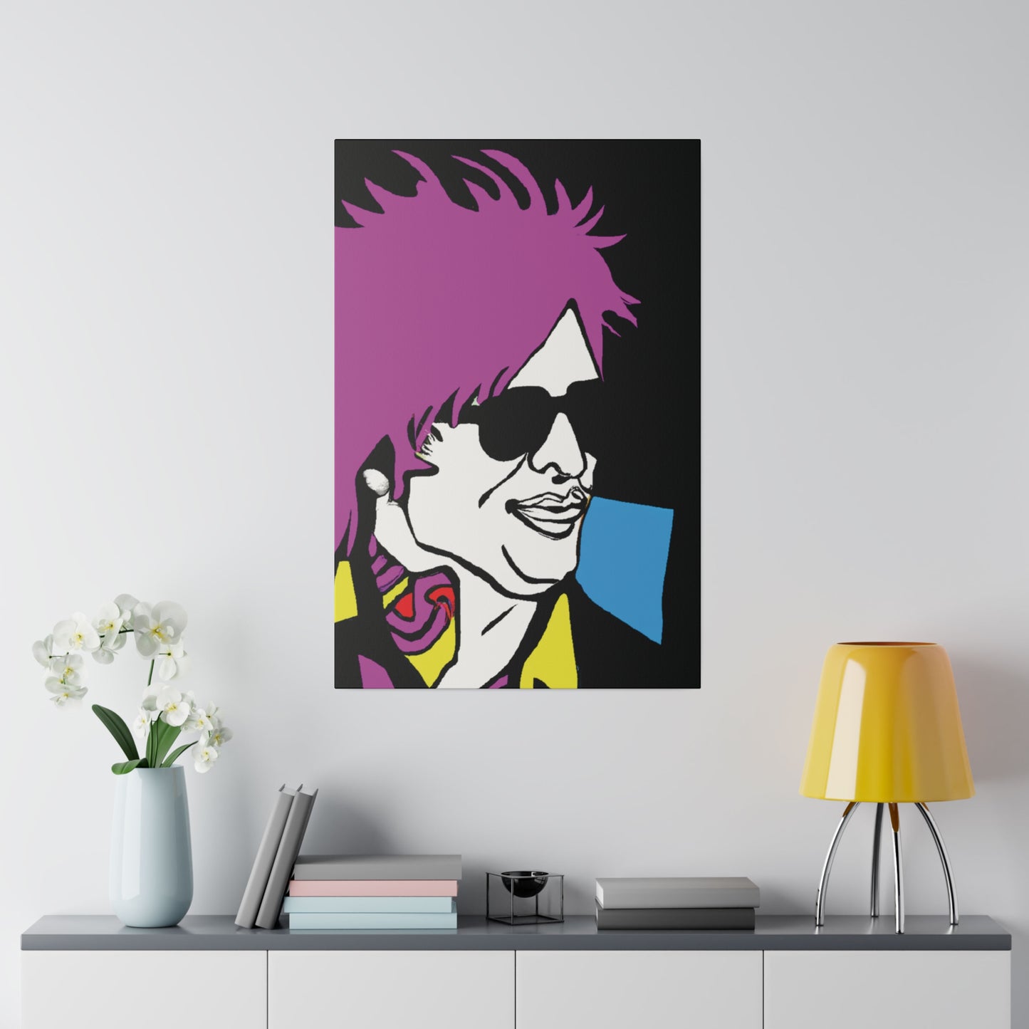 5182H - Rockstar Painting Print | Face | Abstract | Poster | Home Decor | Wall Art | Music Art | Canvas