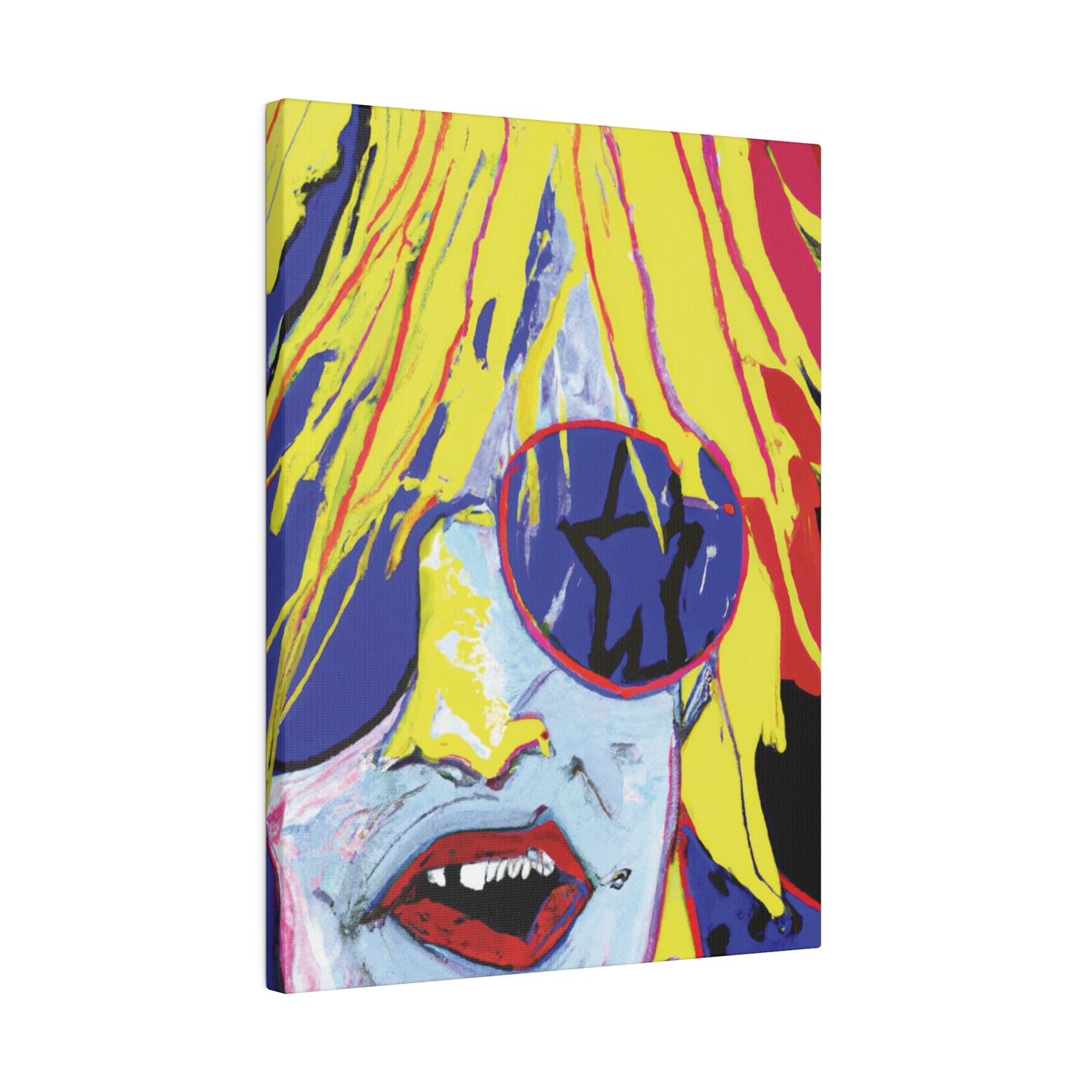 8742G - Rockstar Painting Print | Face | Abstract | Poster | Home Decor | Wall Art | Music Art | Canvas