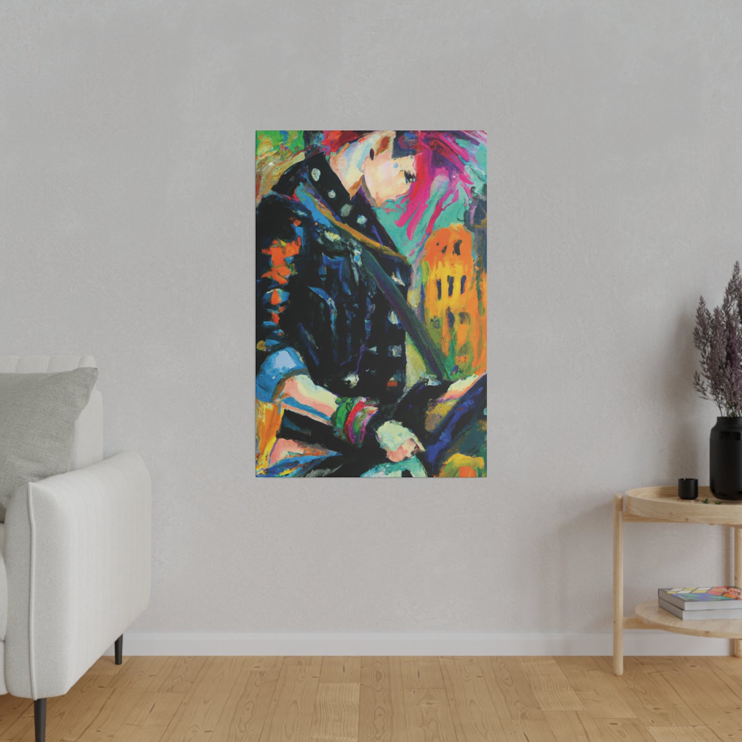 6449G - Rockstar Oil Painting Style Print | Poster | Home Decor | Wall Art | Music Art | Canvas