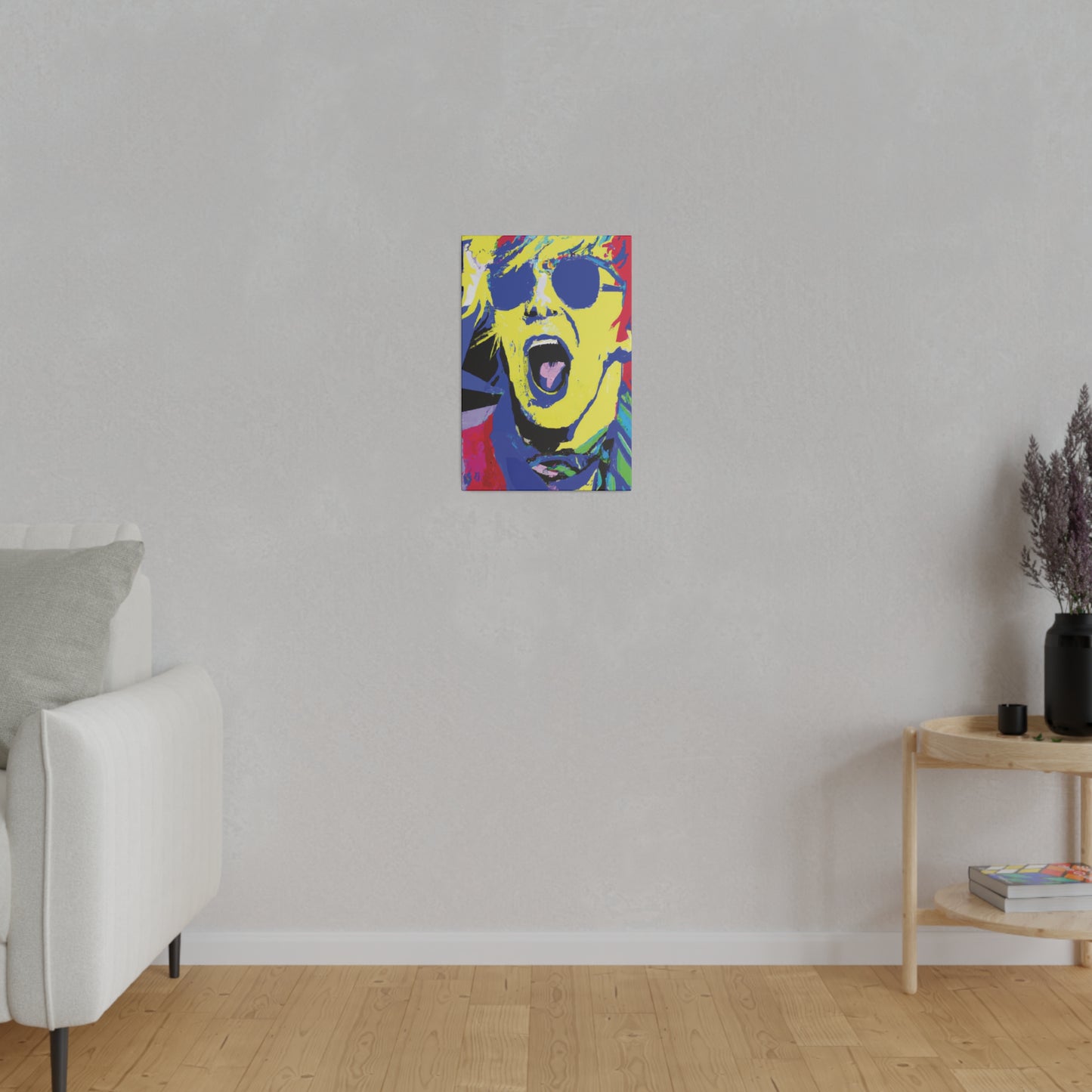 7451T - Rockstar Painting Print | Face | Abstract | Poster | Home Decor | Wall Art | Music Art | Canvas