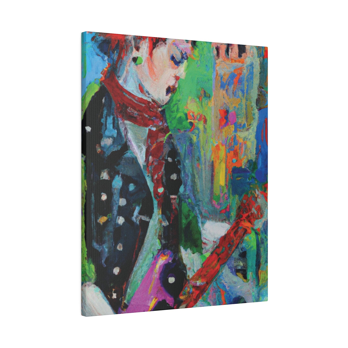 9721W - Rockstar Oil Painting Style Print | Poster | Home Decor | Wall Art | Music Art | Canvas