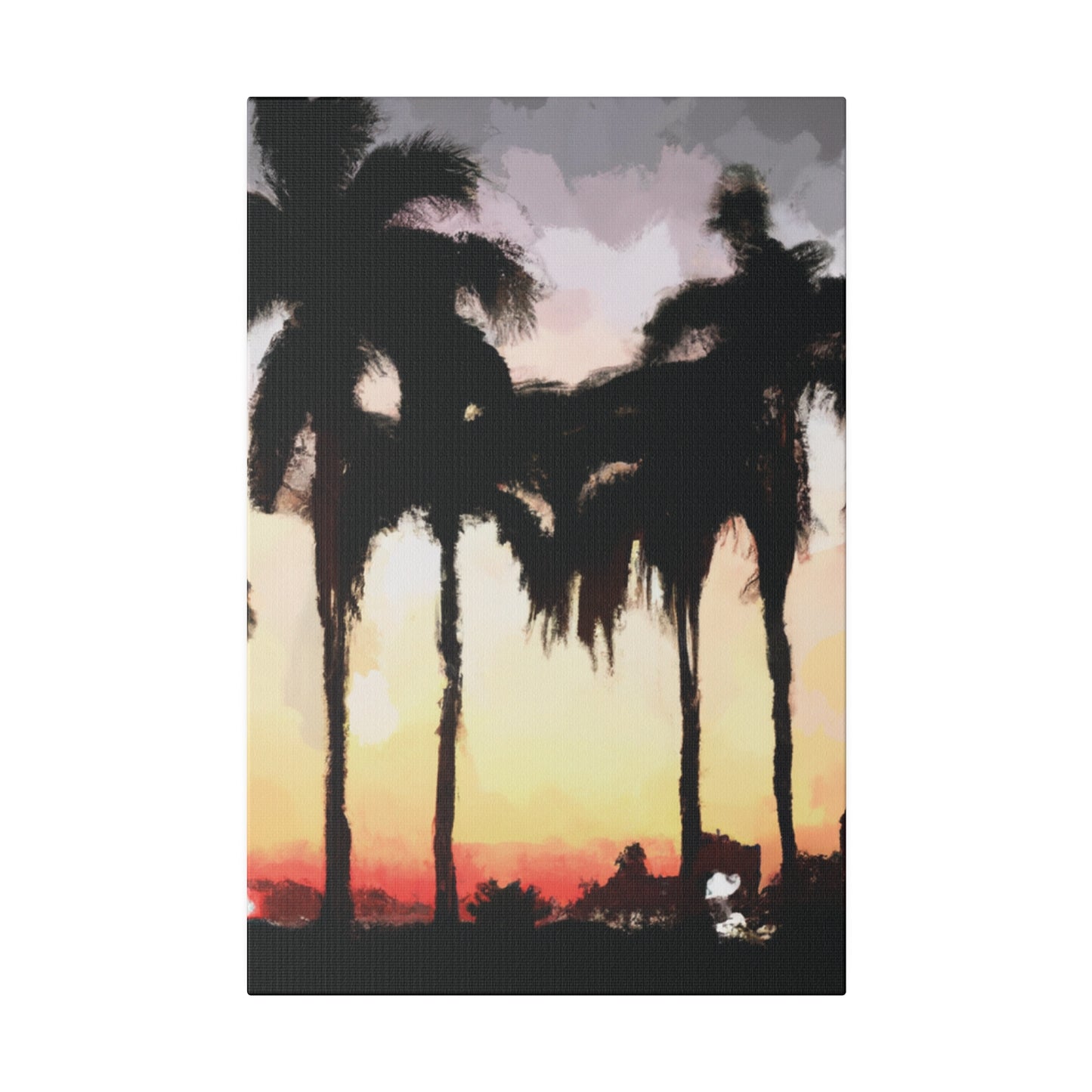 4763J - Miami Beach Sunset Painting Print | Miami | Beach | Sunset | Poster | Home Decor | Wall Art | Canvas