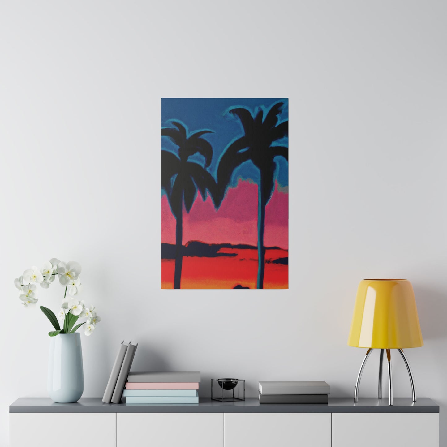 2545B - Miami Beach Sunset Painting Print | Miami | Beach | Sunset | Poster | Home Decor | Wall Art | Canvas