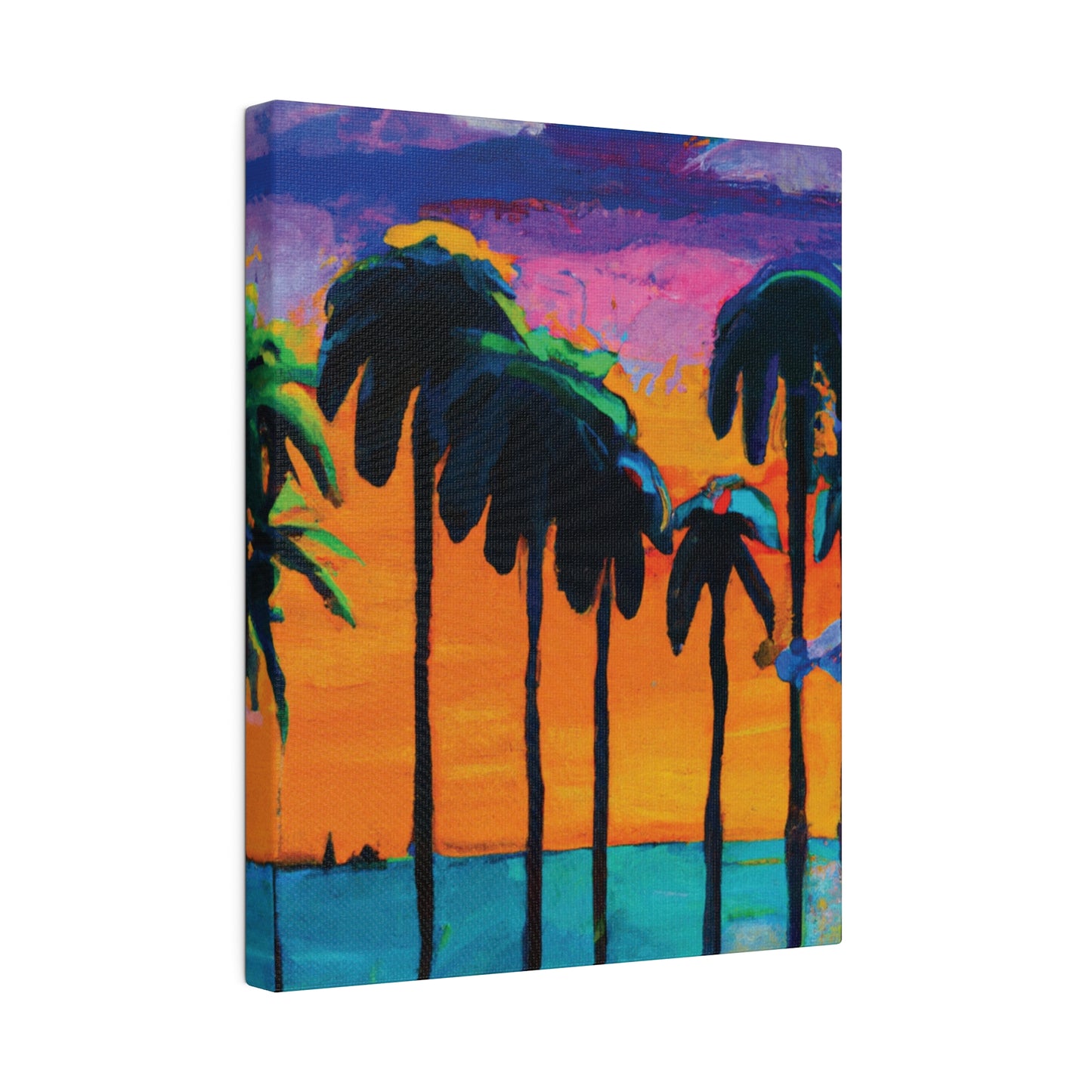 9331M - Miami Beach Sunset Painting Print | Miami | Beach | Sunset | Poster | Home Decor | Wall Art | Canvas