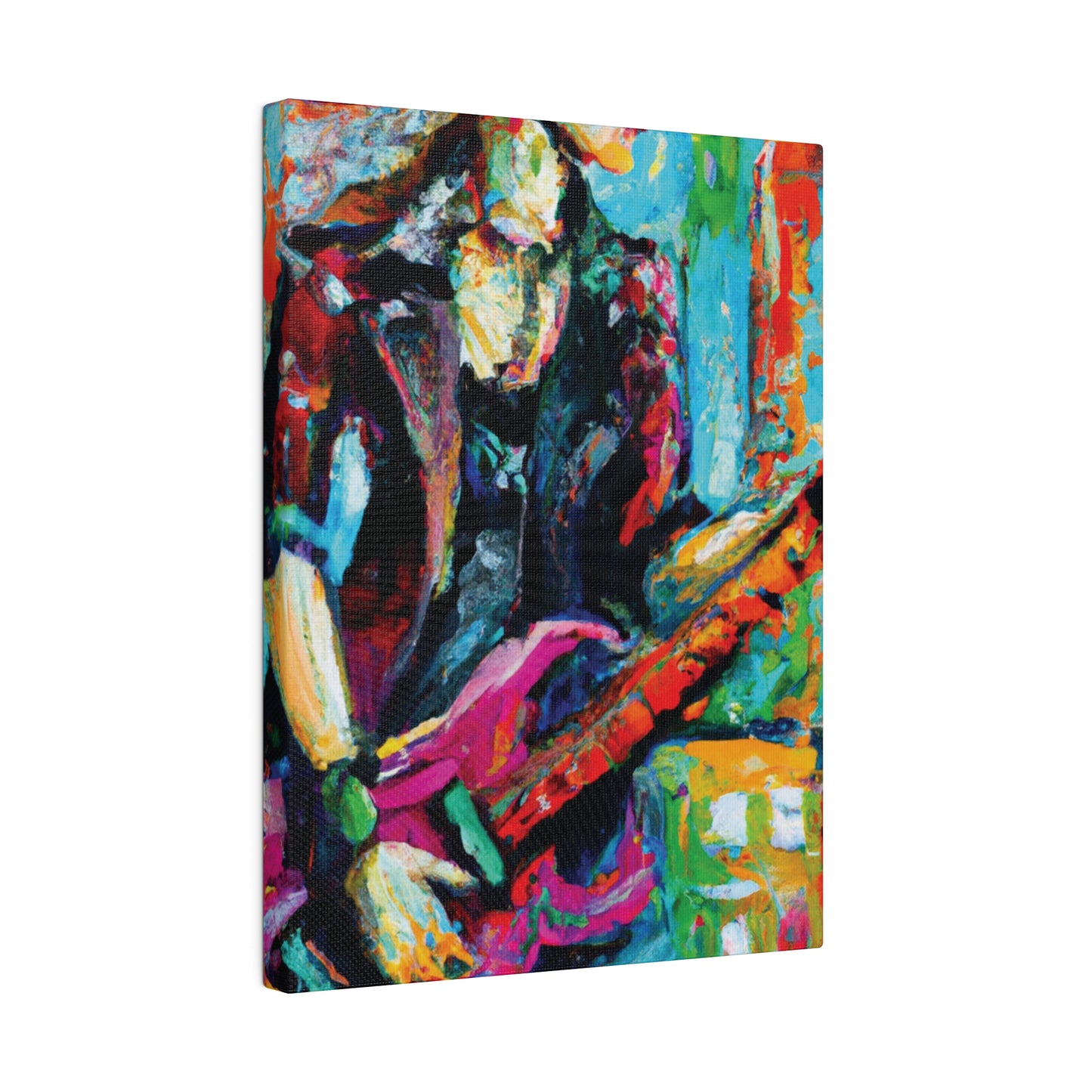 5003E - Rockstar Oil Painting Style Print | Poster | Home Decor | Wall Art | Music Art | Canvas