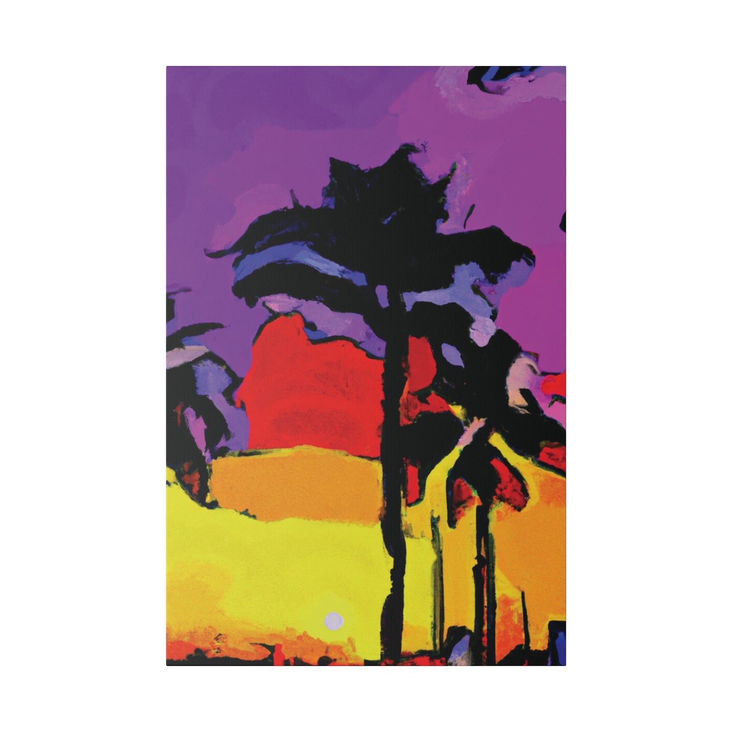 4854H - Miami Beach Sunset Painting Print | Miami | Beach | Sunset | Poster | Home Decor | Wall Art | Canvas