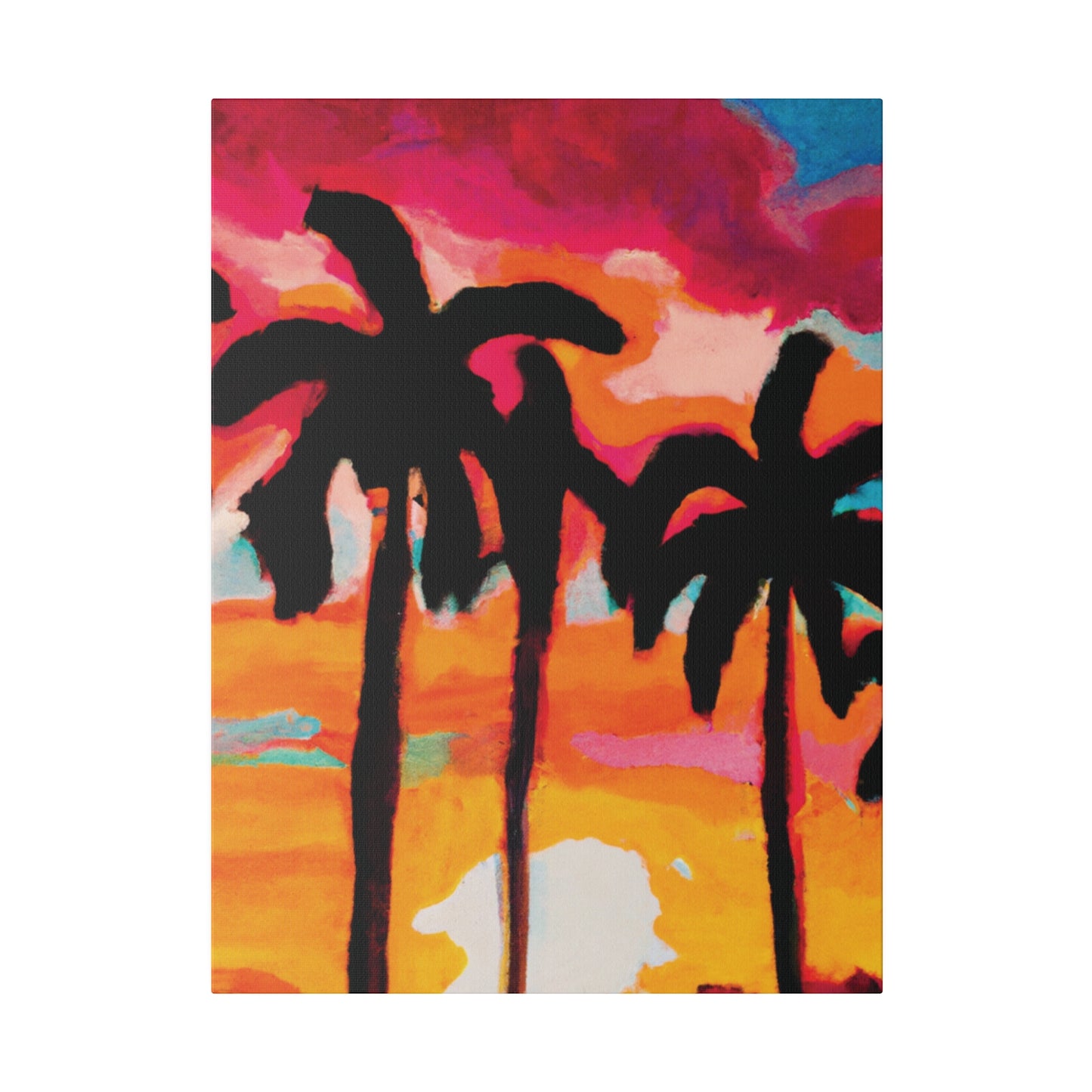 4763O - Miami Beach Sunset Painting Print | Miami | Beach | Sunset | Poster | Home Decor | Wall Art | Canvas