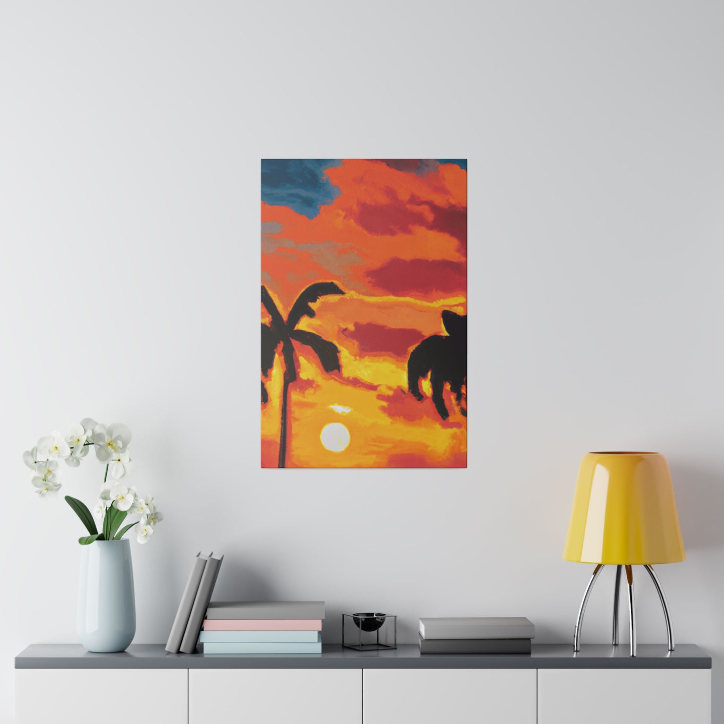 497L - Miami Beach Sunset Painting Print | Miami | Beach | Sunset | Poster | Home Decor | Wall Art | Canvas