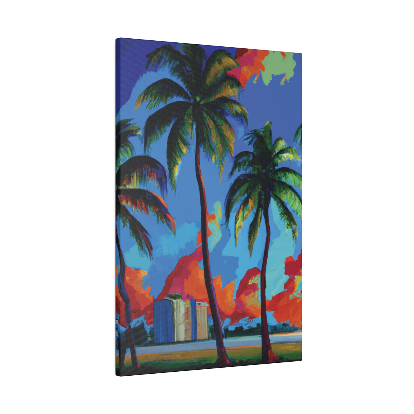 7382G - Miami Beach Sunset Painting Print | Miami | Beach | Sunset | Poster | Home Decor | Wall Art | Canvas