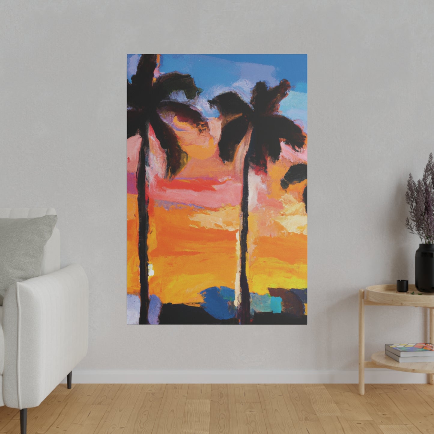 3236E - Miami Beach Sunset Painting Print | Miami | Beach | Sunset | Poster | Home Decor | Wall Art | Canvas