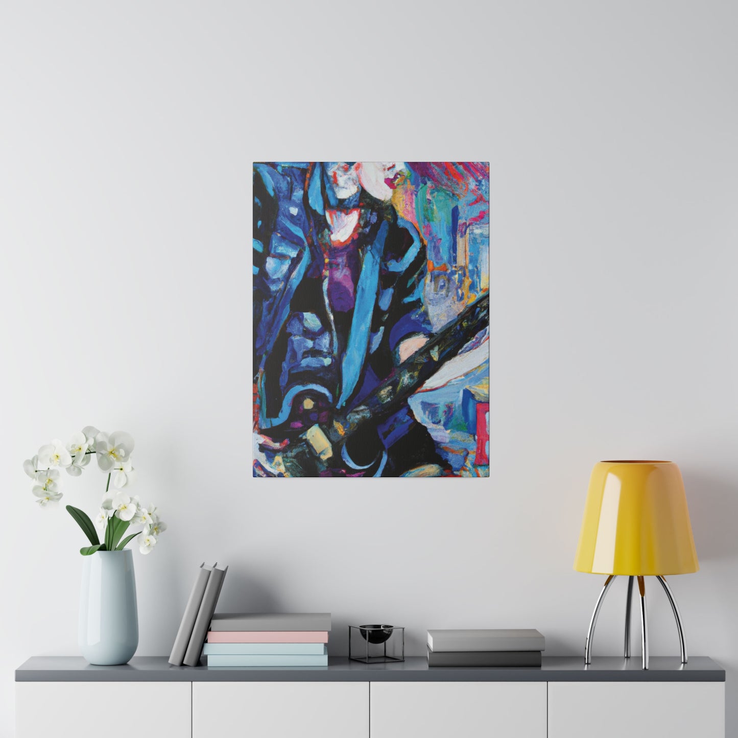 7204K - Rockstar Oil Painting Style Print | Poster | Home Decor | Wall Art | Music Art | Canvas