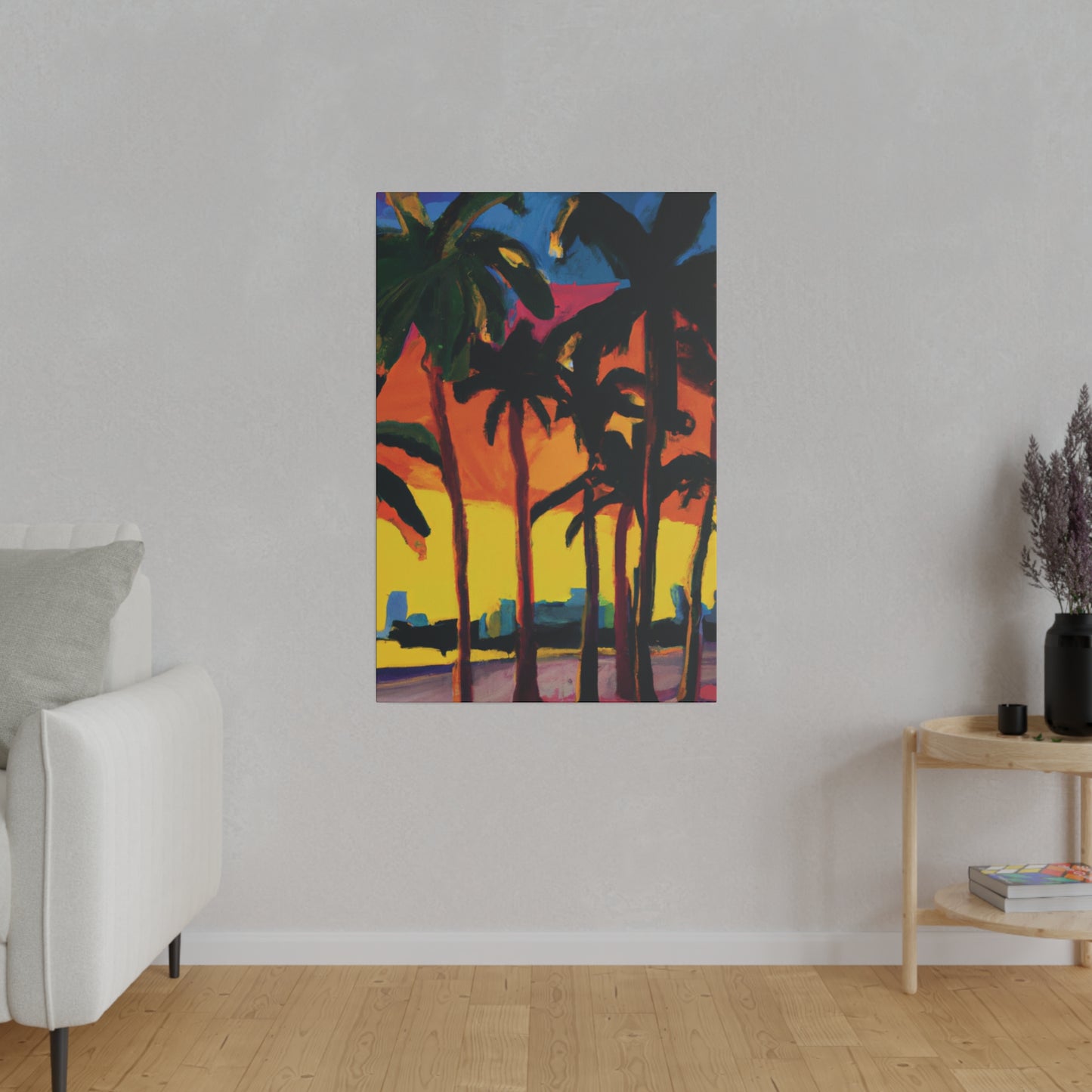 7398G - Miami Beach Sunset Painting Print | Miami | Beach | Sunset | Poster | Home Decor | Wall Art | Canvas