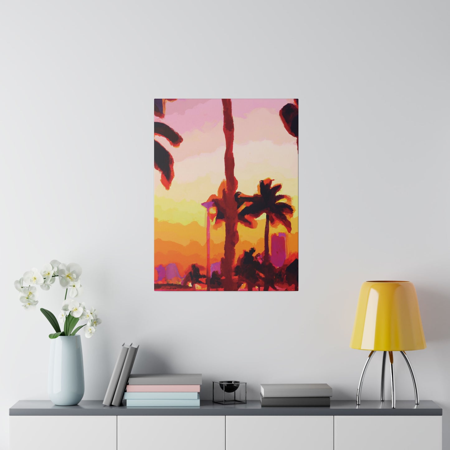 7016Q - Miami Beach Sunset Painting Print | Miami | Beach | Sunset | Poster | Home Decor | Wall Art | Canvas