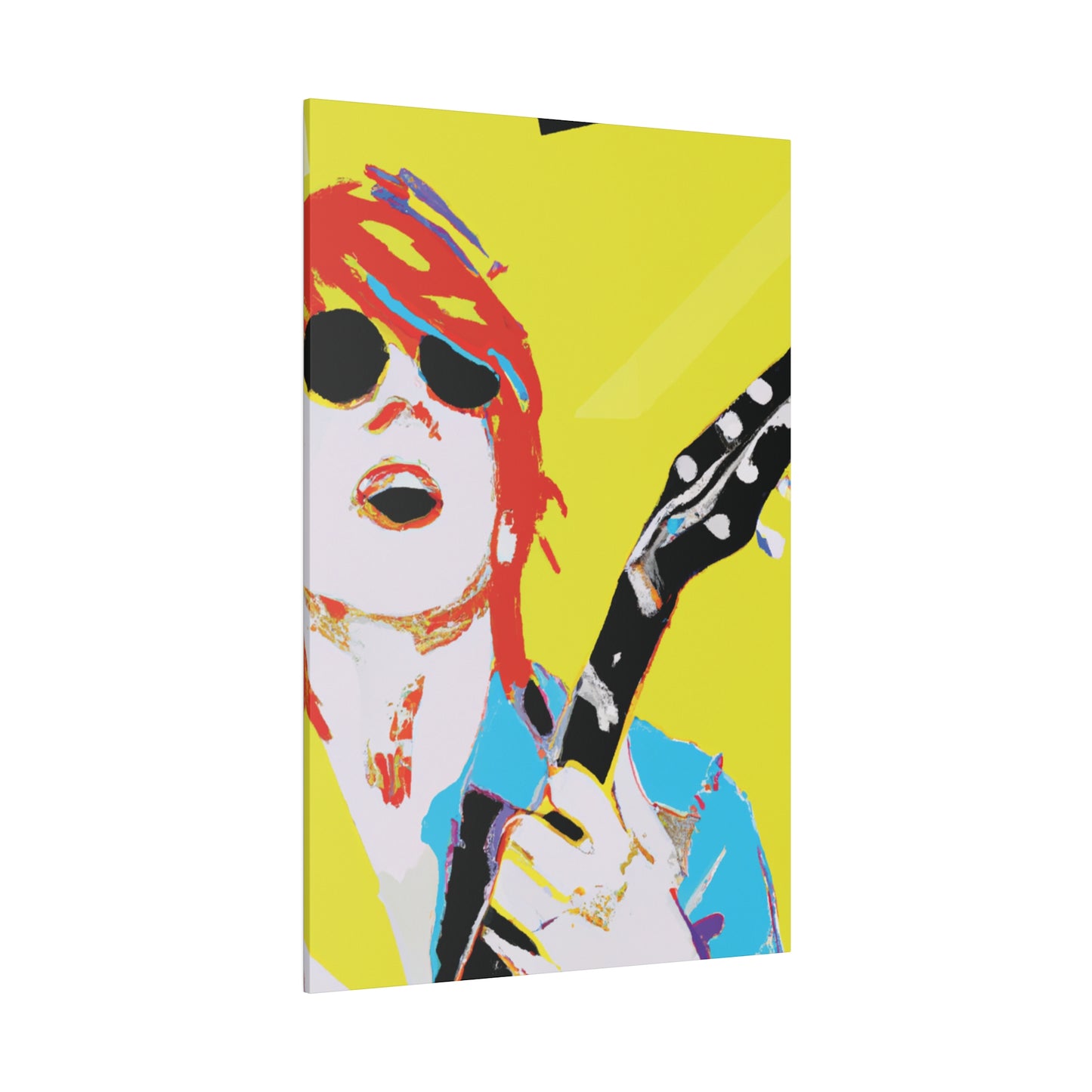 846Q - Rockstar Painting Print | Face | Abstract | Poster | Home Decor | Wall Art | Music Art | Canvas