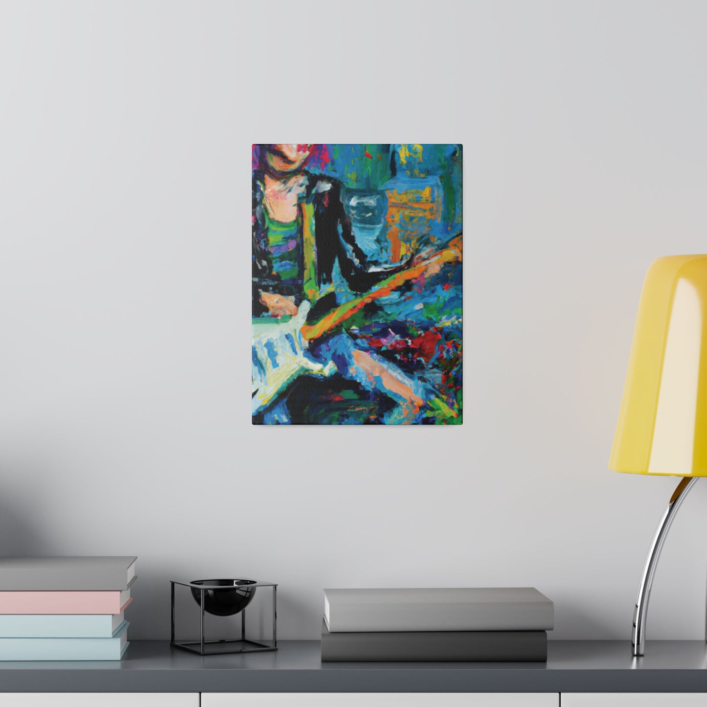 6774A - Rockstar Oil Painting Style Print | Poster | Home Decor | Wall Art | Music Art | Canvas