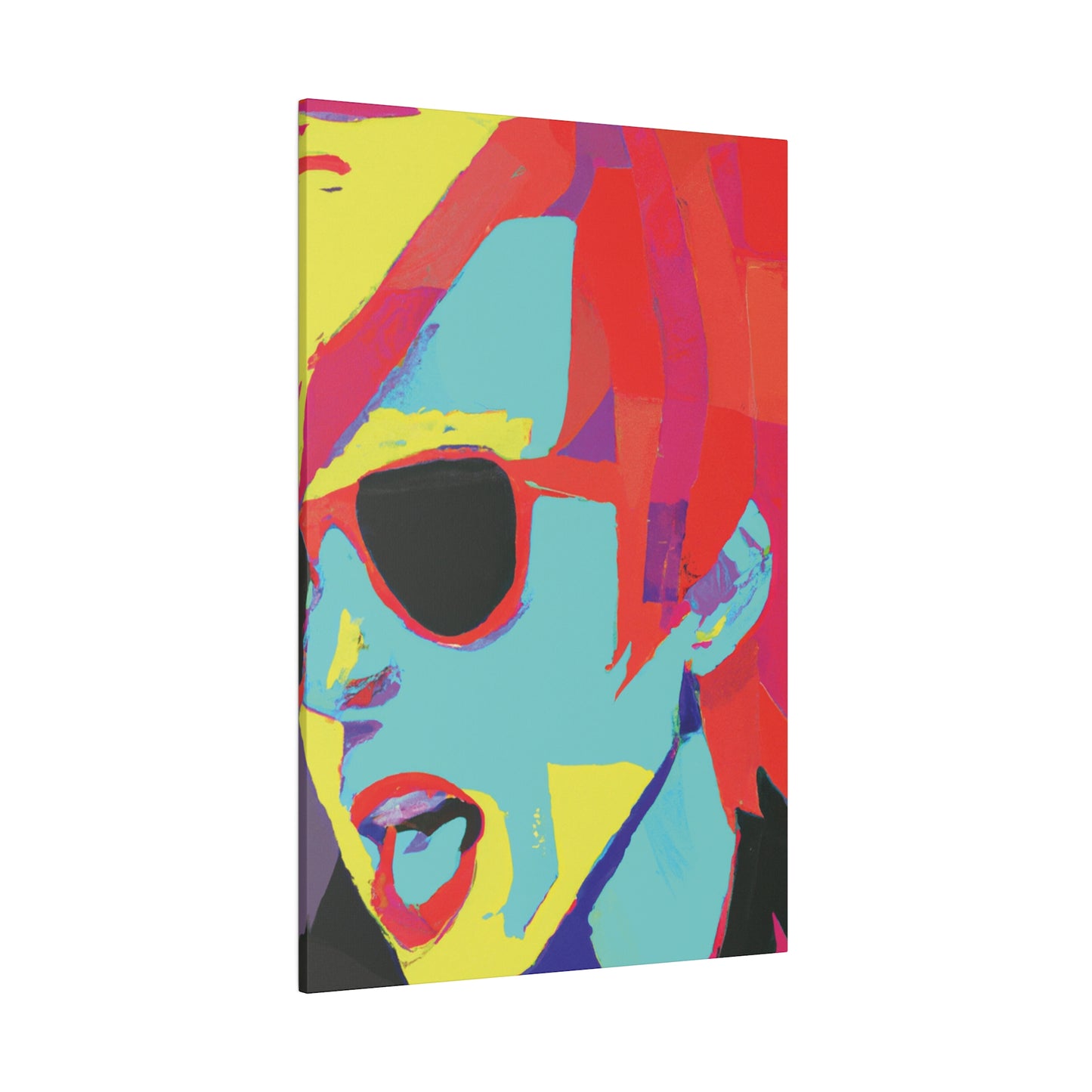 4511A - Rockstar Painting Print | Face | Abstract | Poster | Home Decor | Wall Art | Music Art | Canvas