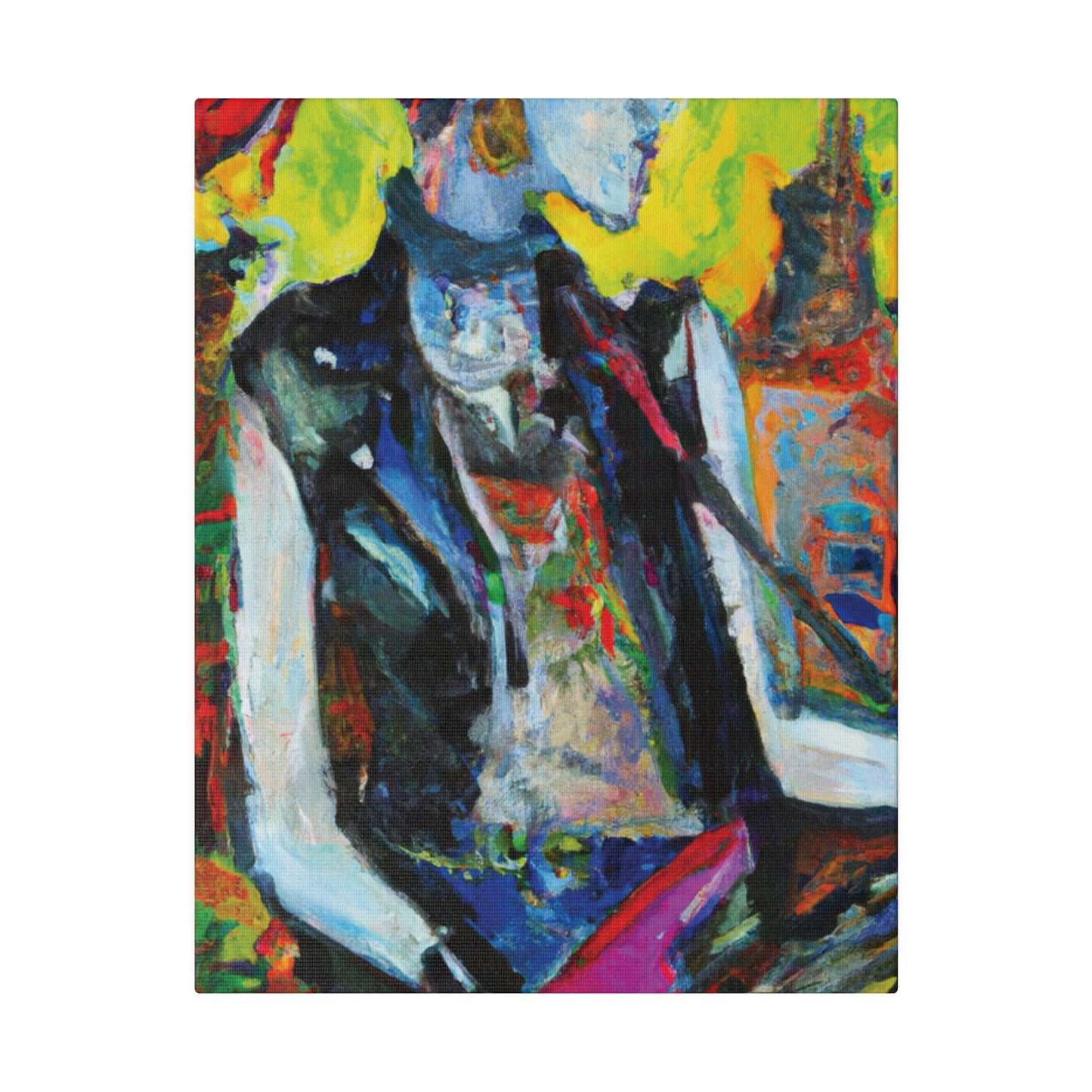 7349W - Rockstar Oil Painting Style Print | Poster | Home Decor | Wall Art | Music Art | Canvas