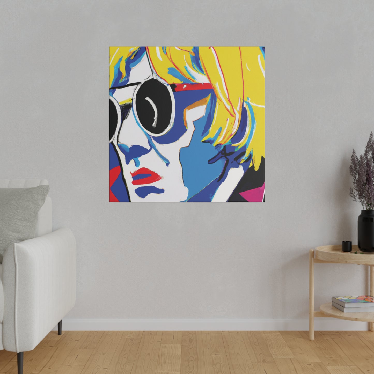 6259E - Rockstar Painting Print | Face | Abstract | Poster | Home Decor | Wall Art | Music Art | Canvas