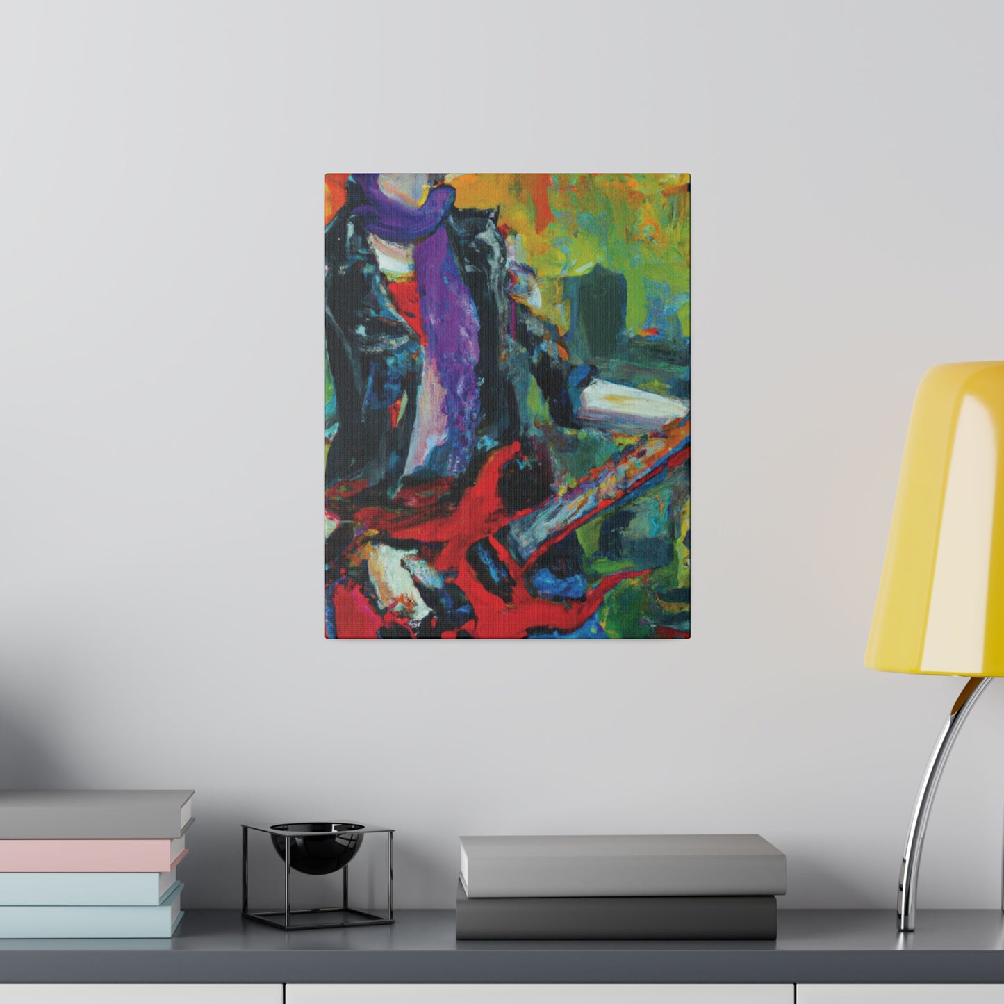 9823K - Rockstar Oil Painting Style Print | Poster | Home Decor | Wall Art | Music Art | Canvas