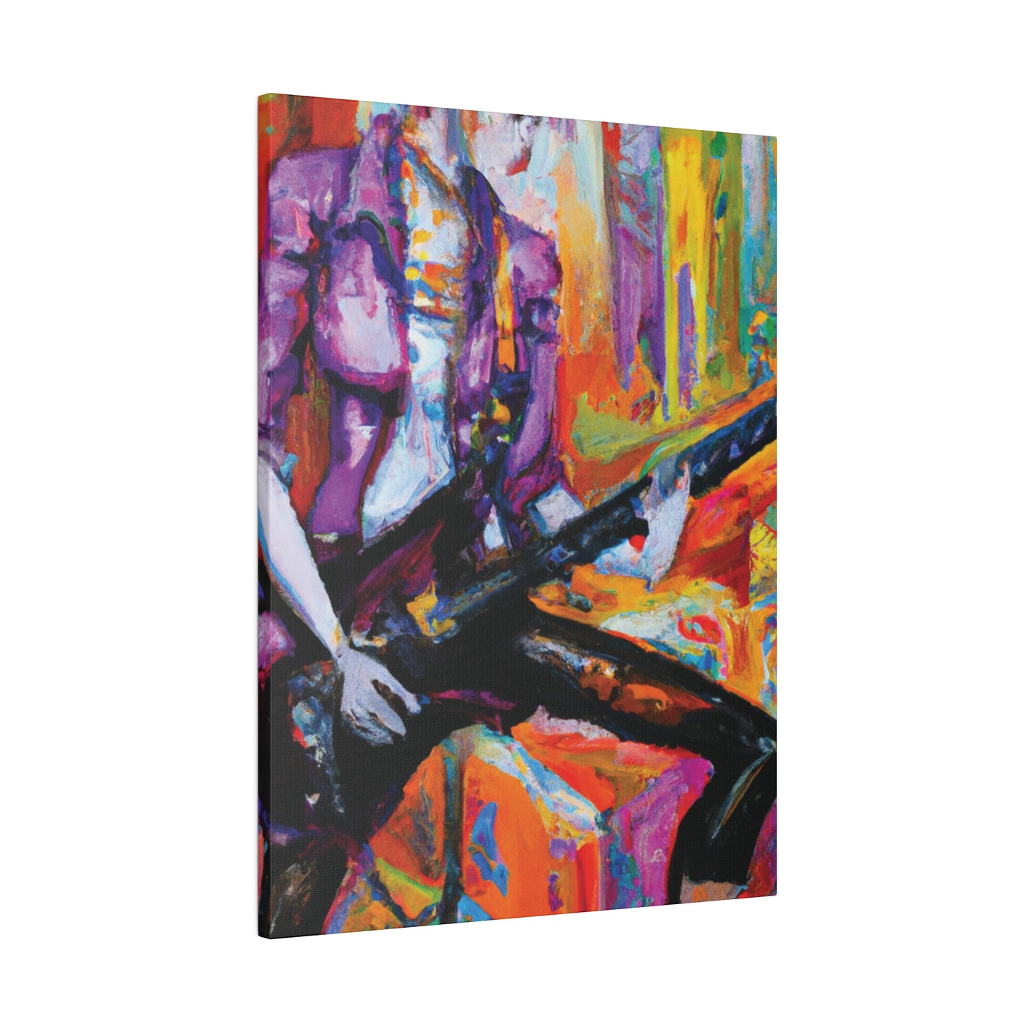 477F - Rockstar Oil Painting Style Print | Poster | Home Decor | Wall Art | Music Art | Canvas