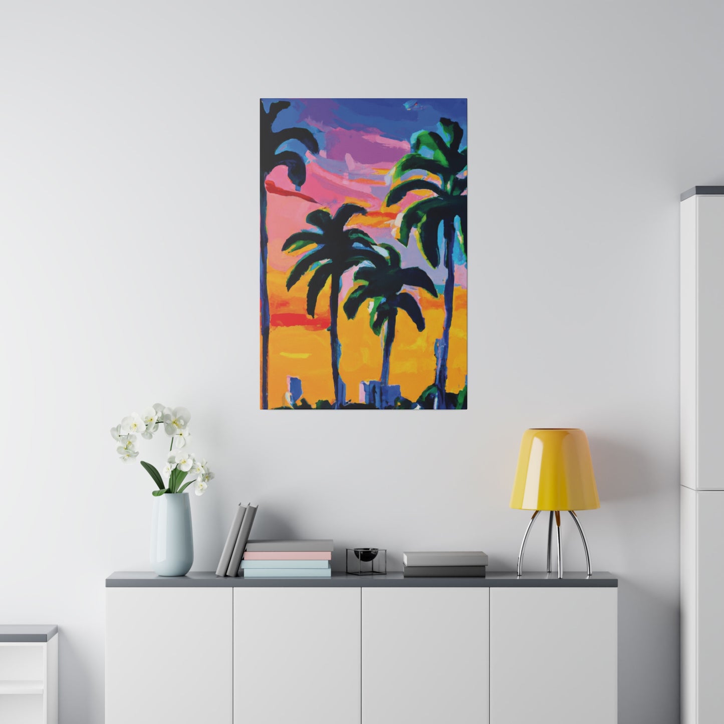 7409P - Miami Beach Sunset Painting Print | Miami | Beach | Sunset | Poster | Home Decor | Wall Art | Canvas