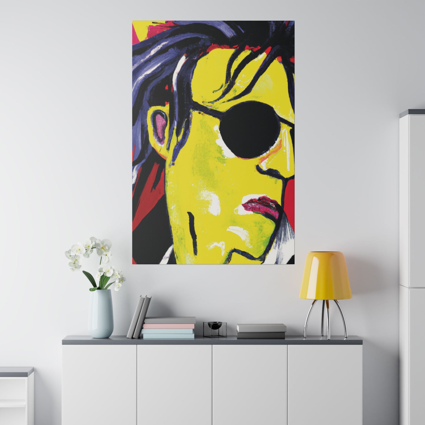 6607V - Rockstar Painting Print | Face | Abstract | Poster | Home Decor | Wall Art | Music Art | Canvas