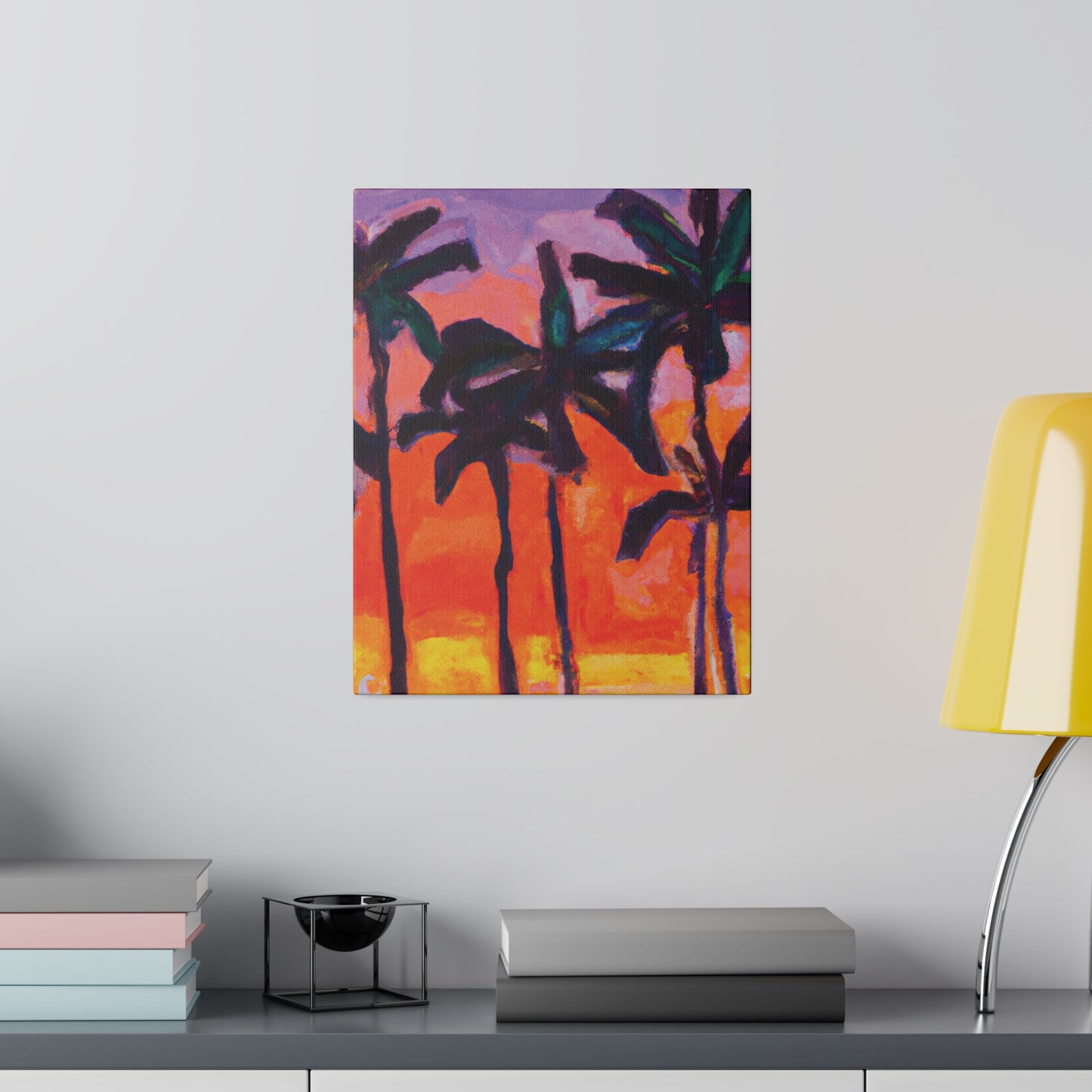 5618V - Miami Beach Sunset Painting Print | Miami | Beach | Sunset | Poster | Home Decor | Wall Art | Canvas