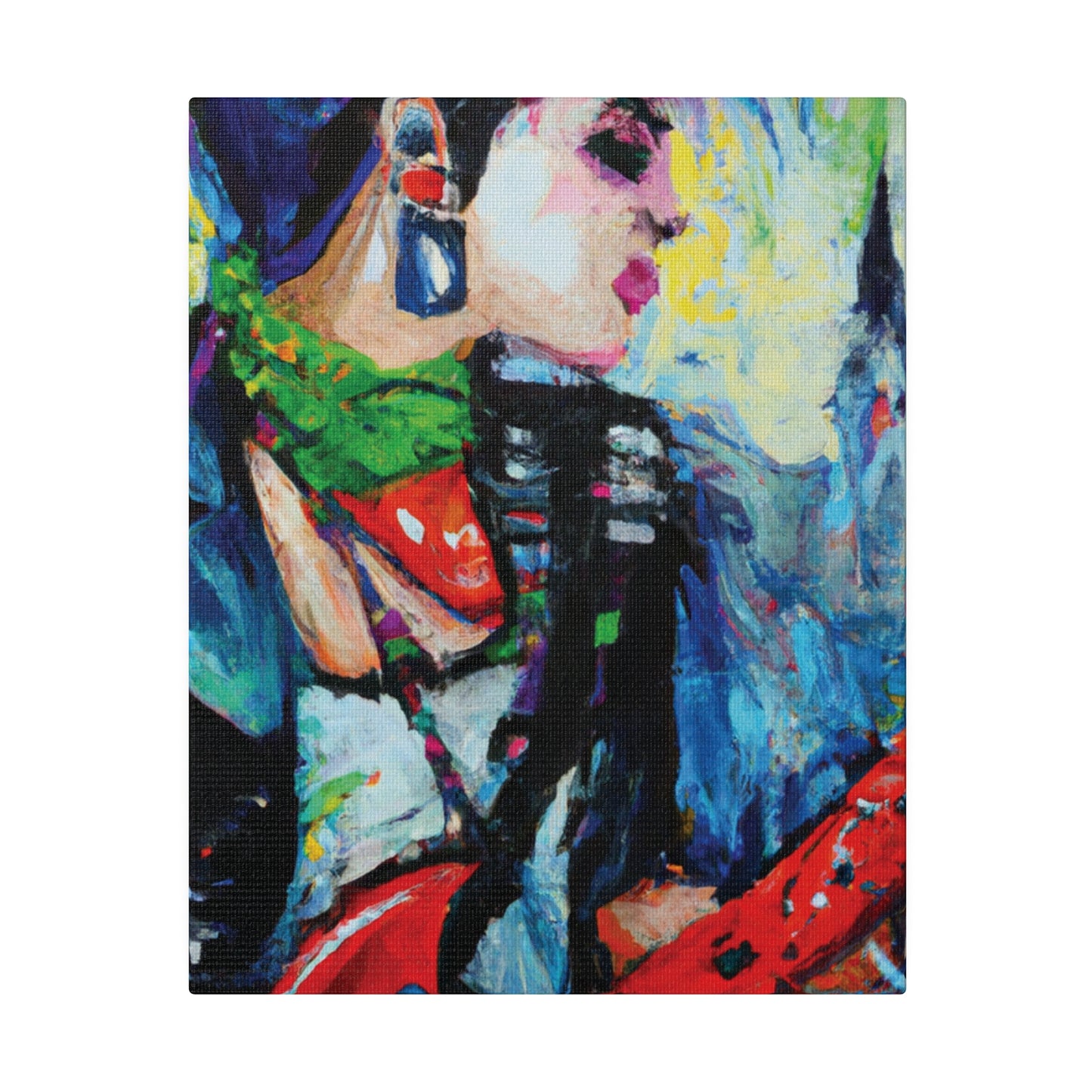 2183C - Rockstar Oil Painting Style Print | Poster | Home Decor | Wall Art | Music Art | Canvas