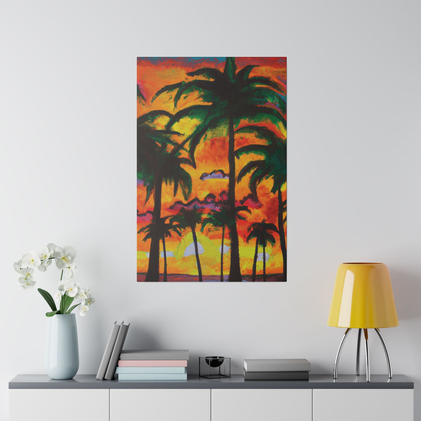 5820T - Miami Beach Sunset Painting Print | Miami | Beach | Sunset | Poster | Home Decor | Wall Art | Canvas