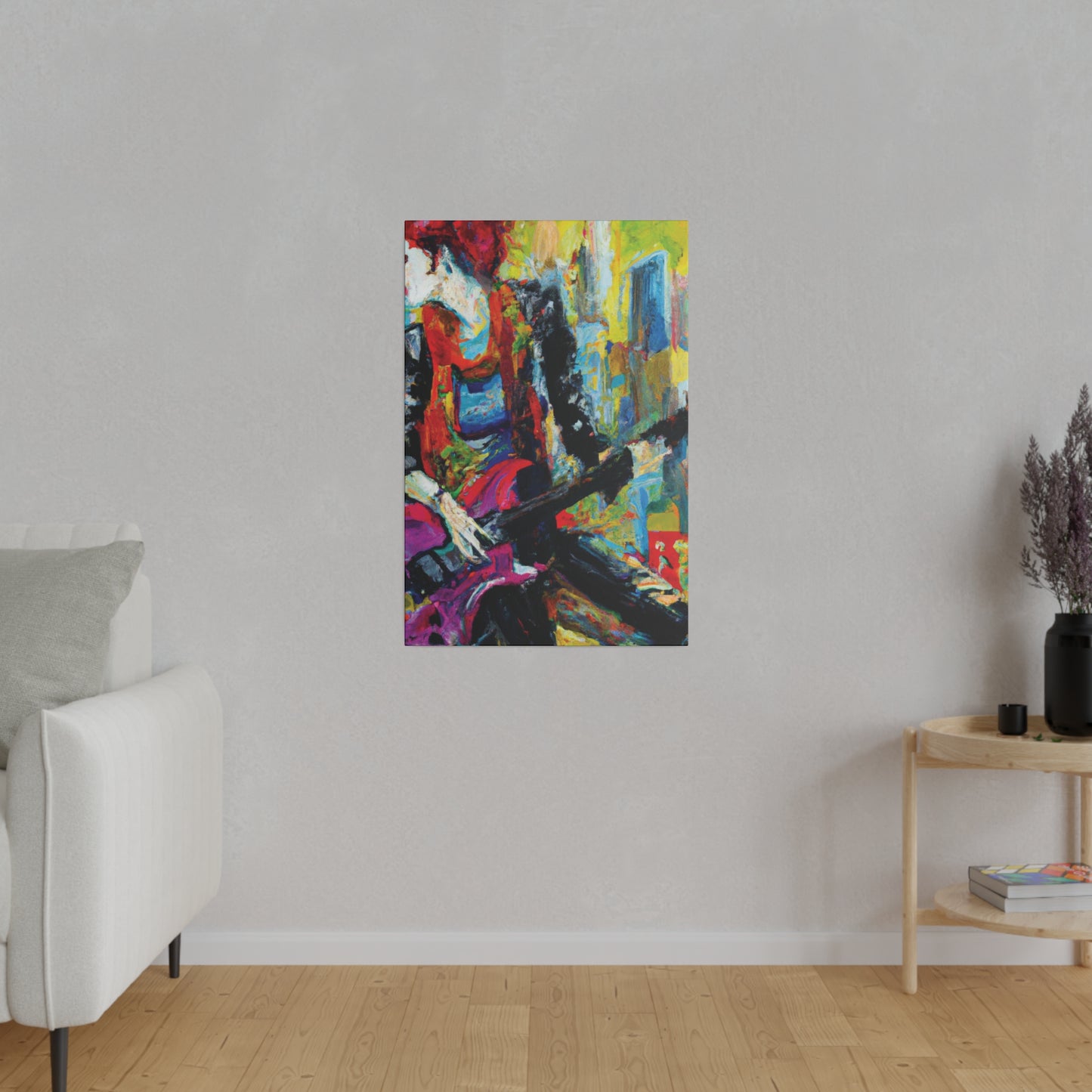 7692O - Rockstar Oil Painting Style Print | Poster | Home Decor | Wall Art | Music Art | Canvas