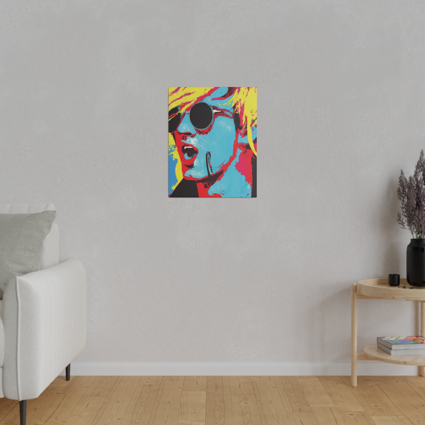 7198K - Rockstar Painting Print | Face | Abstract | Poster | Home Decor | Wall Art | Music Art | Canvas