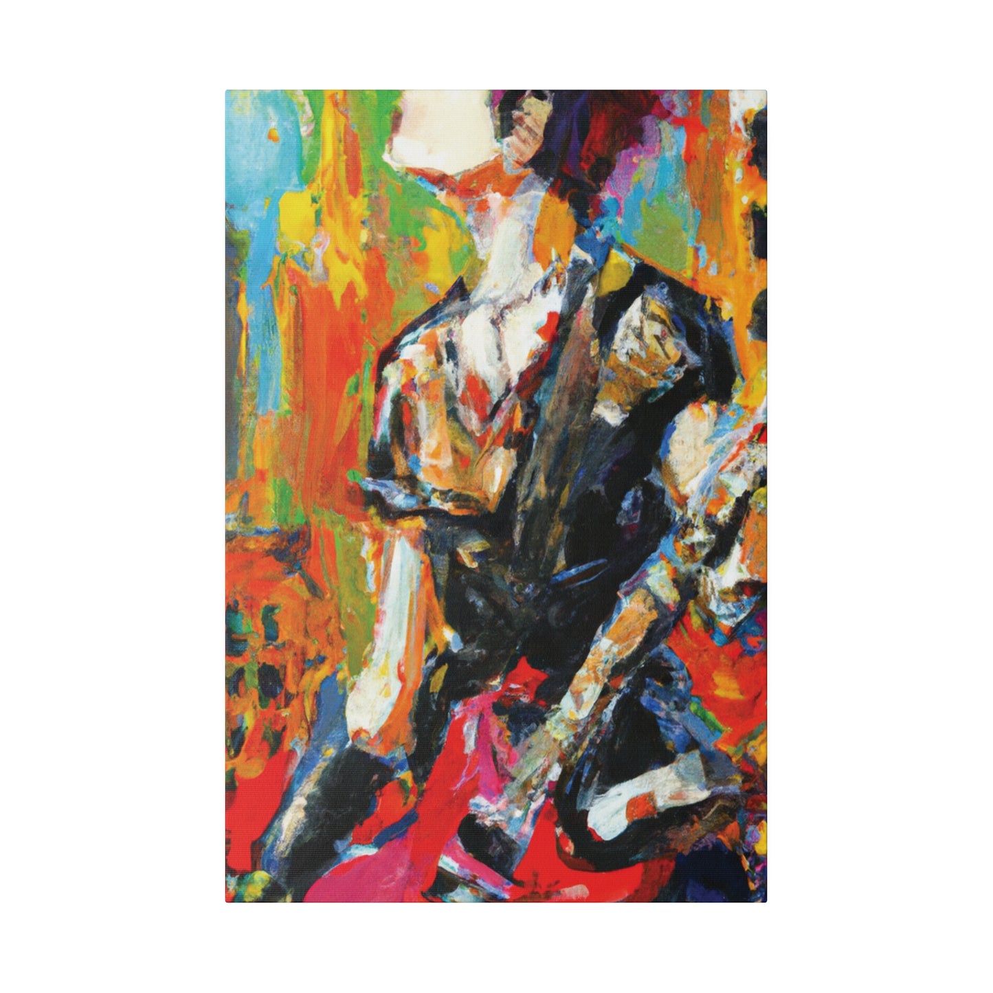 5867V - Rockstar Oil Painting Style Print | Poster | Home Decor | Wall Art | Music Art | Canvas