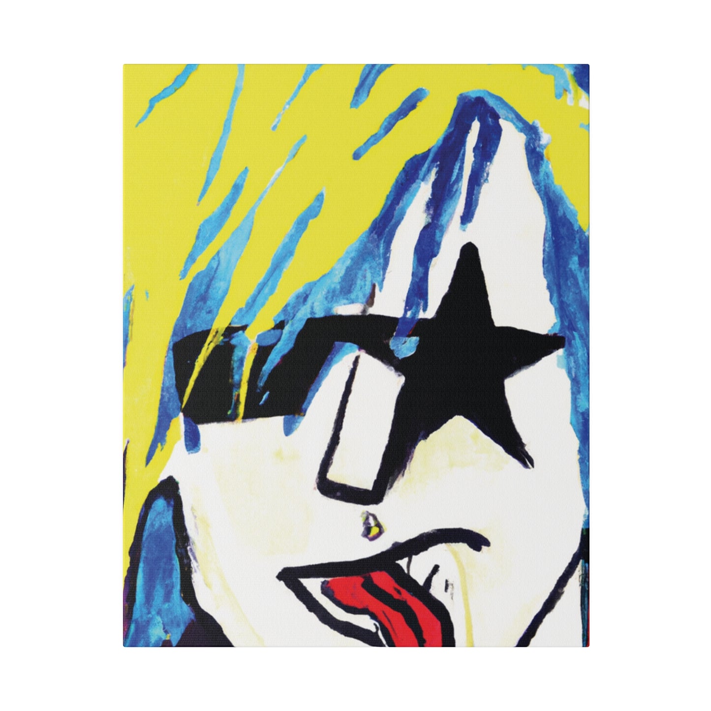 8584V - Rockstar Painting Print | Face | Abstract | Poster | Home Decor | Wall Art | Music Art | Canvas