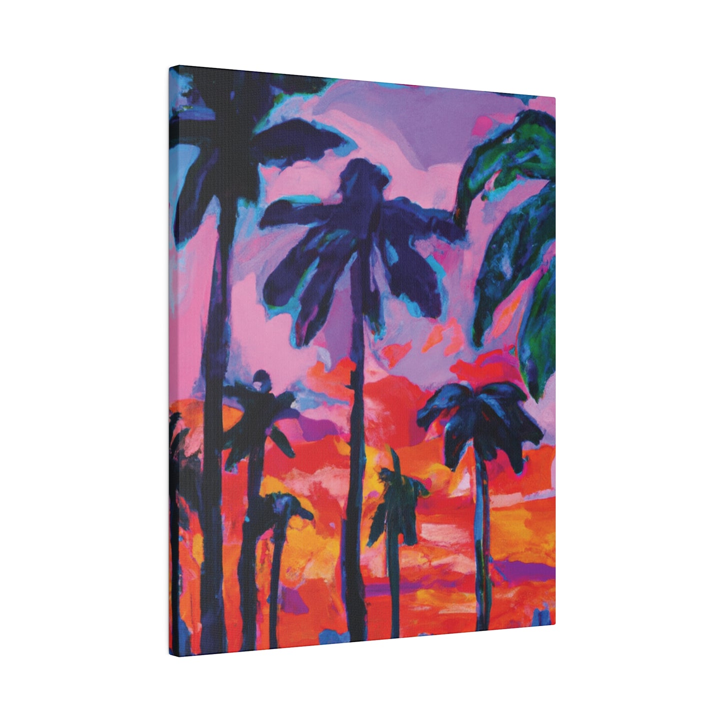 4754Q - Miami Beach Sunset Painting Print | Miami | Beach | Sunset | Poster | Home Decor | Wall Art | Canvas