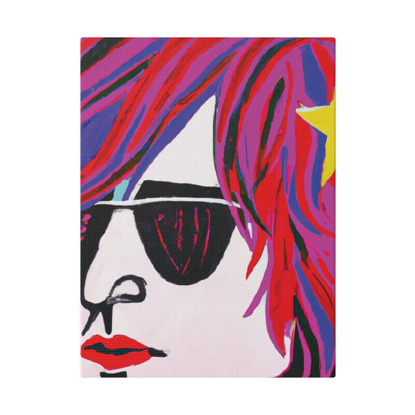 3293X - Rockstar Painting Print | Face | Abstract | Poster | Home Decor | Wall Art | Music Art | Canvas