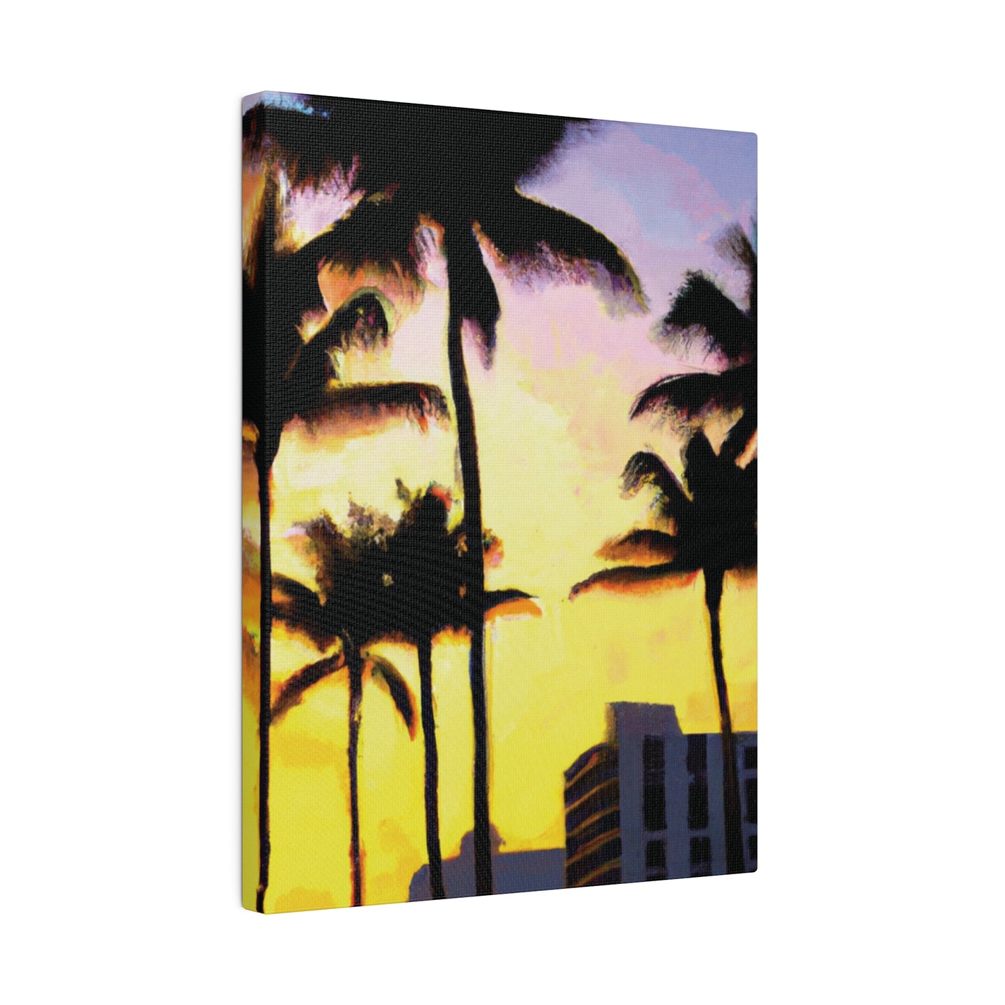 9691V - Miami Beach Sunset Painting Print | Miami | Beach | Sunset | Poster | Home Decor | Wall Art | Canvas