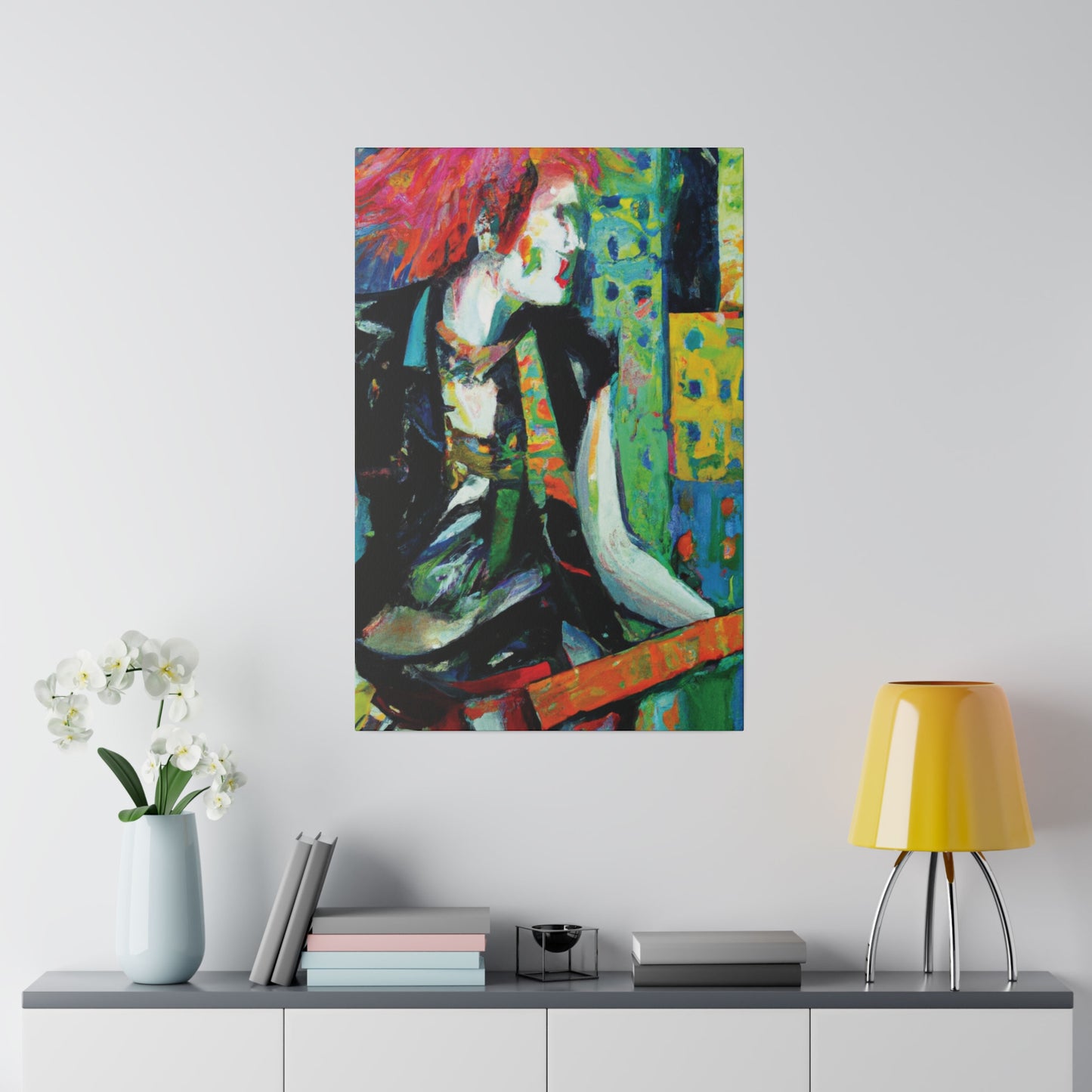 8726V - Rockstar Oil Painting Style Print | Poster | Home Decor | Wall Art | Music Art | Canvas