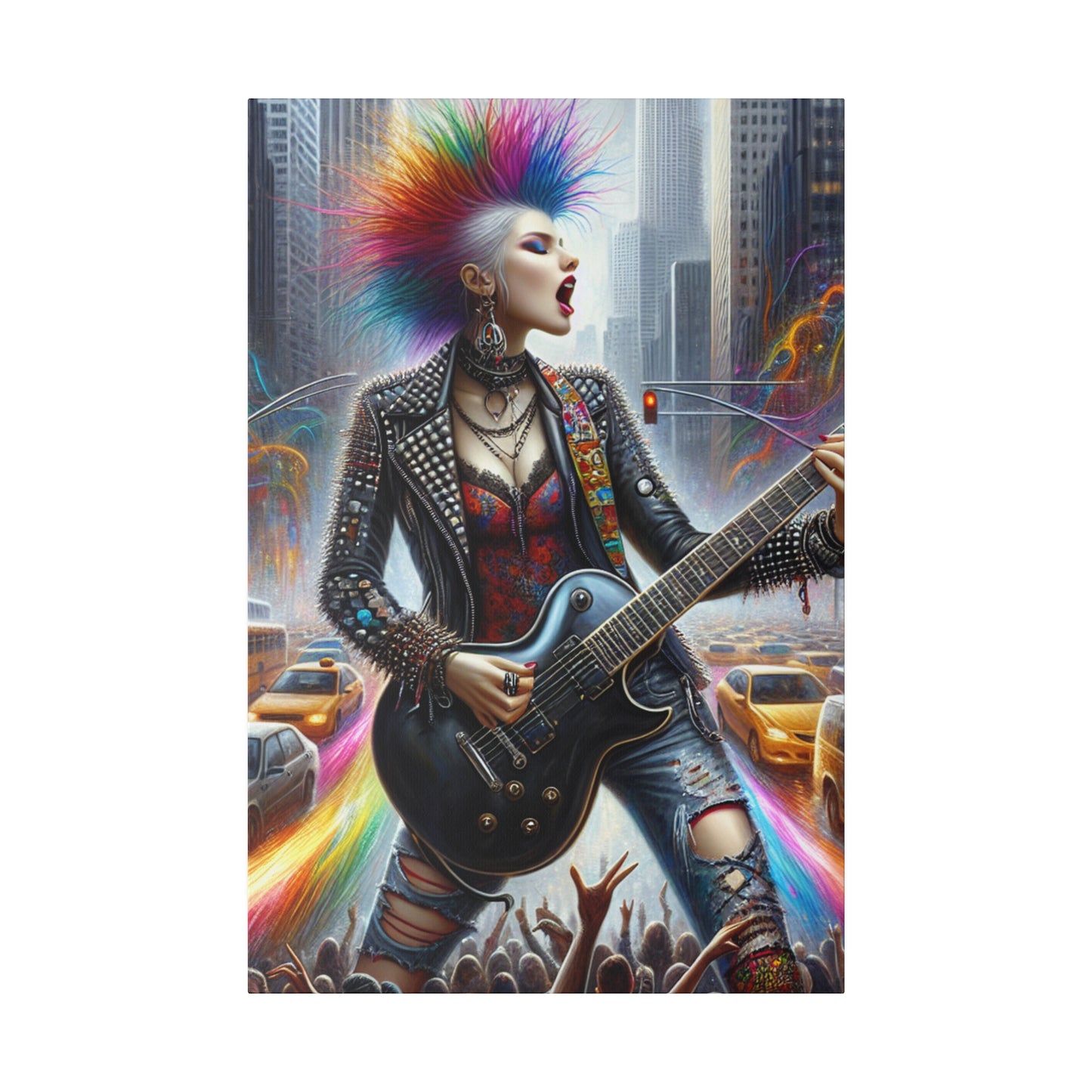 7301Z - Rockstar Oil Painting Style Print | Poster | Home Decor | Wall Art | Music Art | Canvas