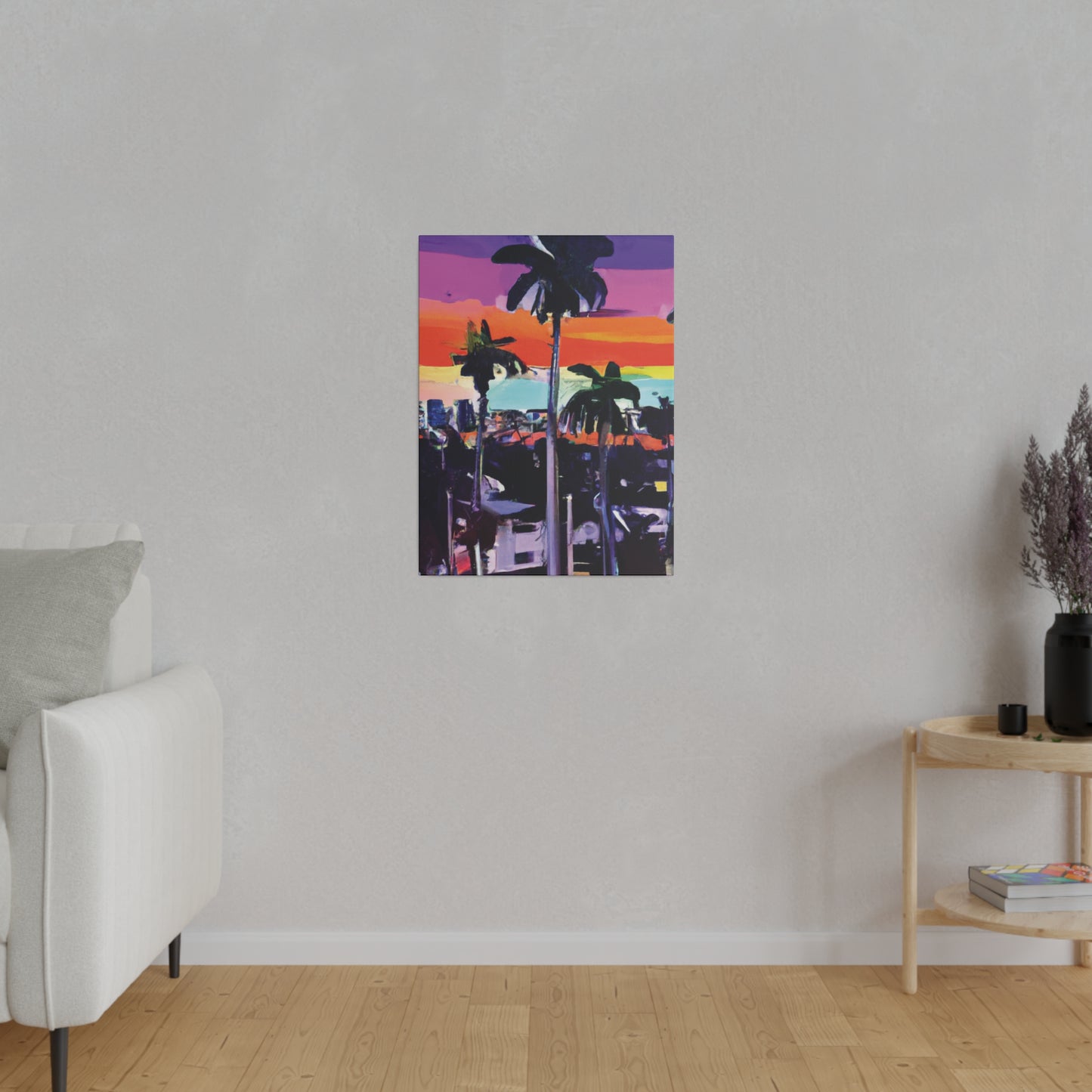 8668T - Miami Beach Sunset Painting Print | Miami | Beach | Sunset | Poster | Home Decor | Wall Art | Canvas