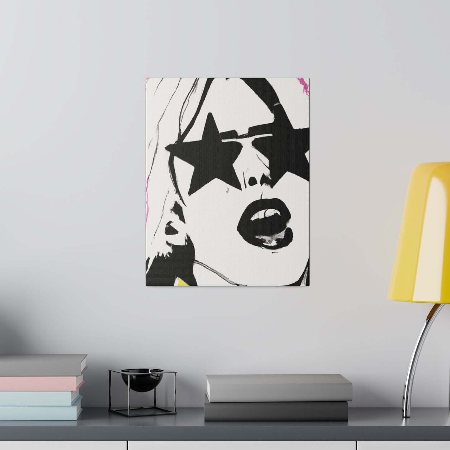 9438E - Rockstar Painting Print | Face | Abstract | Poster | Home Decor | Wall Art | Music Art | Canvas