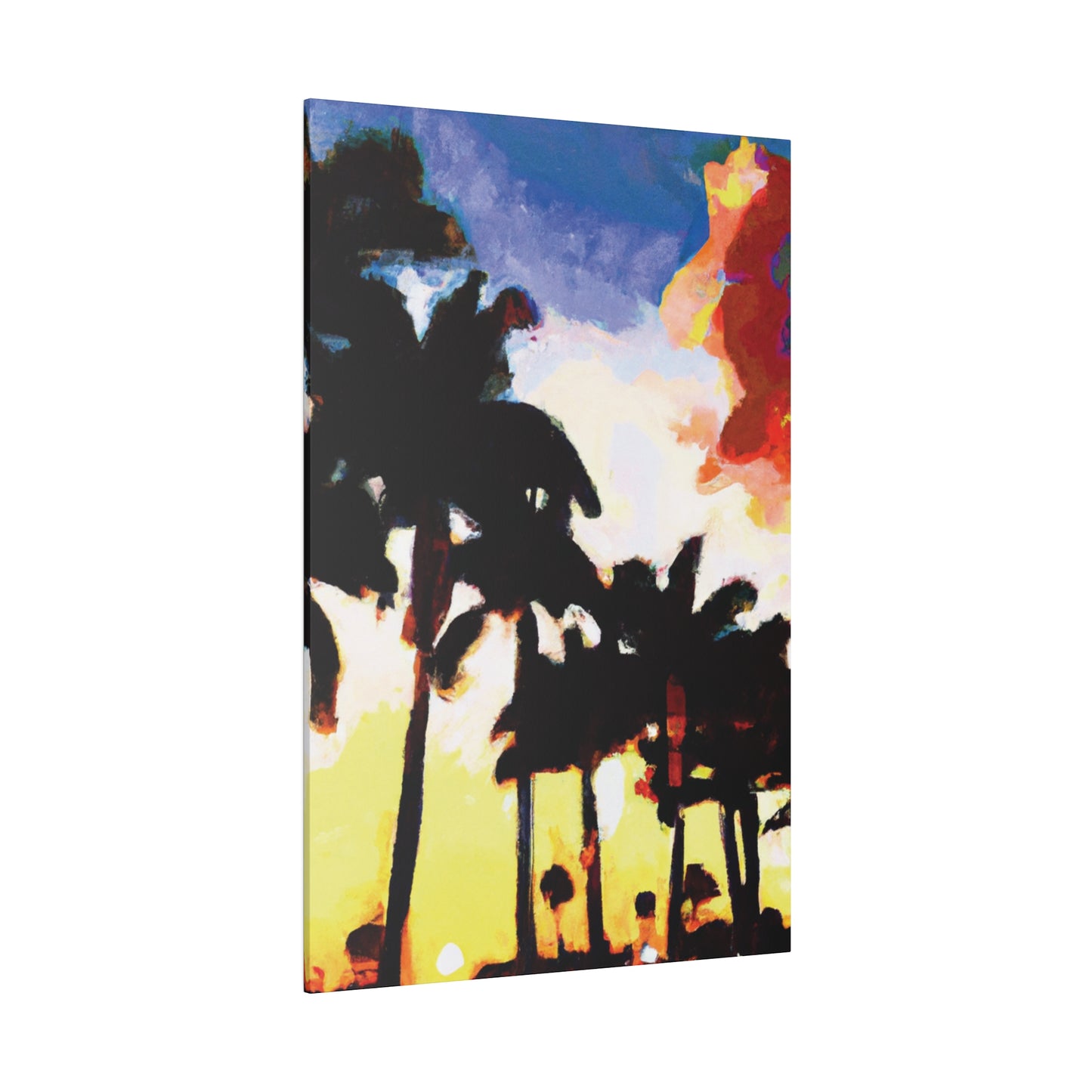 9127M - Miami Beach Sunset Painting Print | Miami | Beach | Sunset | Poster | Home Decor | Wall Art | Canvas