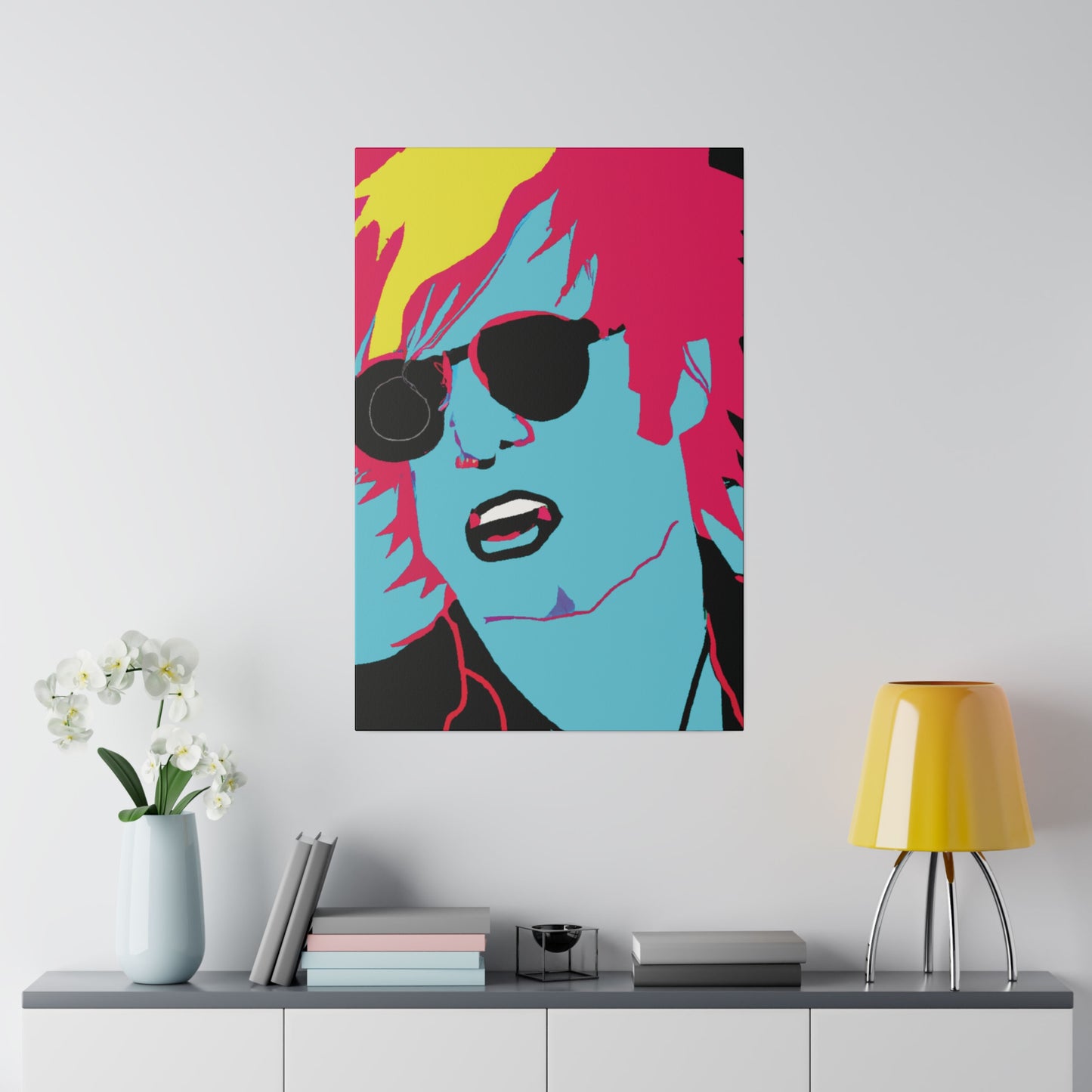 6426B - Rockstar Painting Print | Face | Abstract | Poster | Home Decor | Wall Art | Music Art | Canvas