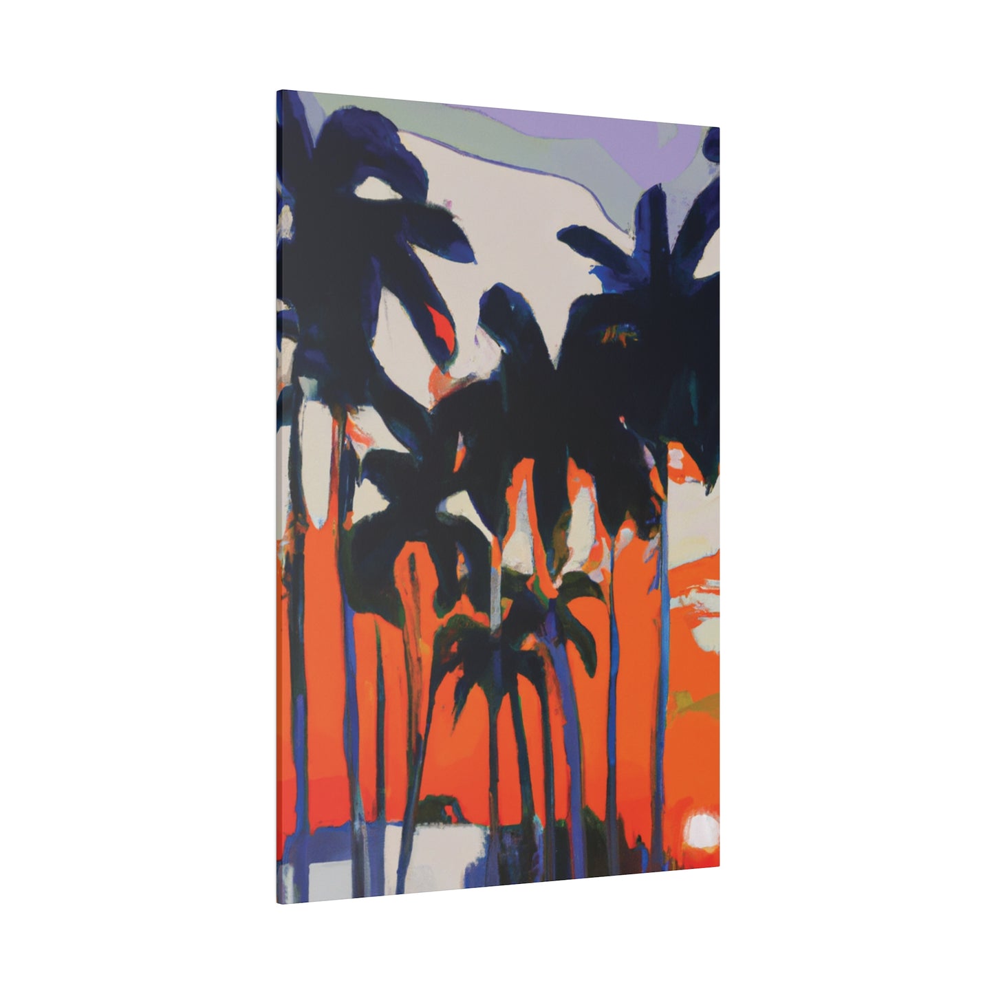 7345M - Miami Beach Sunset Painting Print | Miami | Beach | Sunset | Poster | Home Decor | Wall Art | Canvas