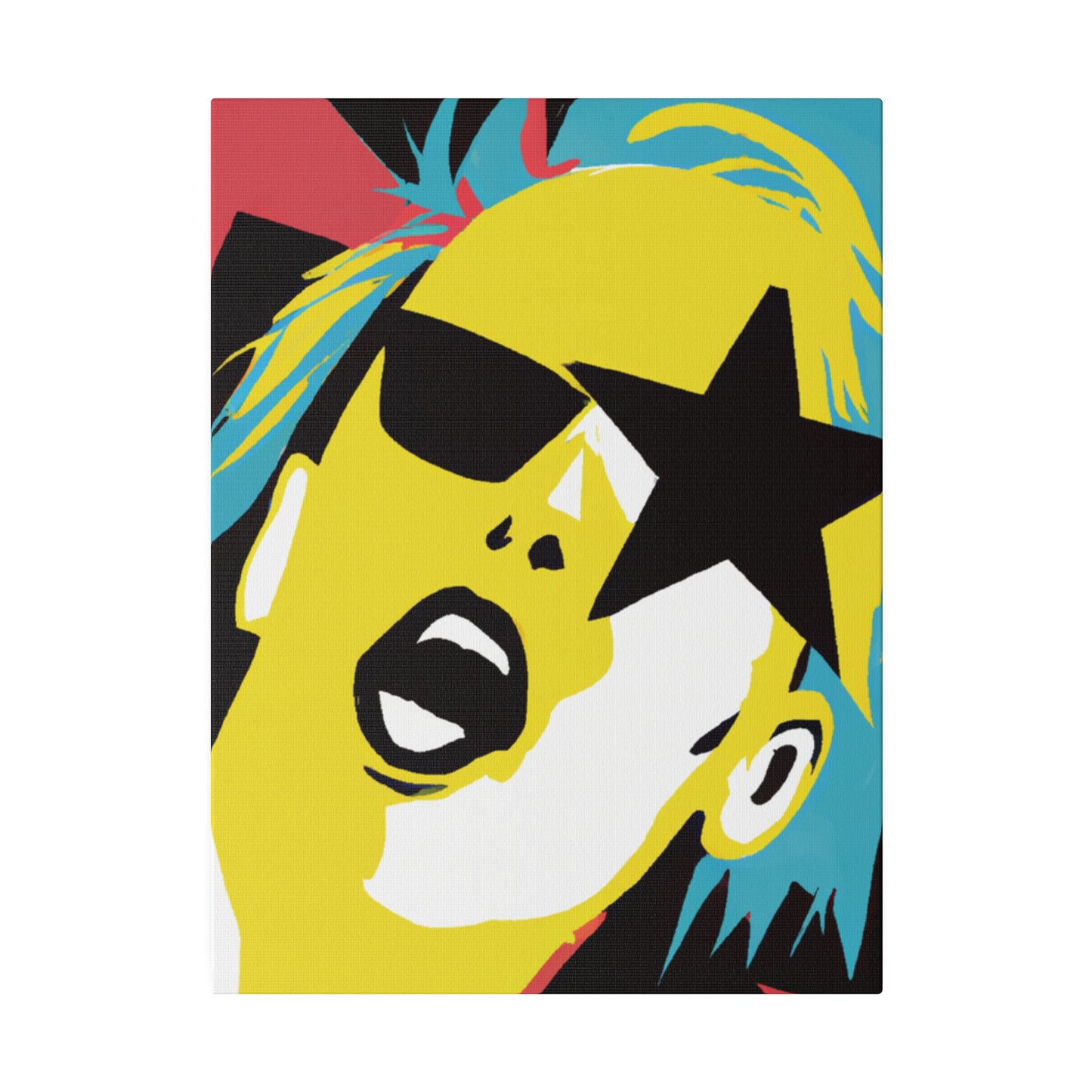 3688R - Rockstar Painting Print | Face | Abstract | Poster | Home Decor | Wall Art | Music Art | Canvas