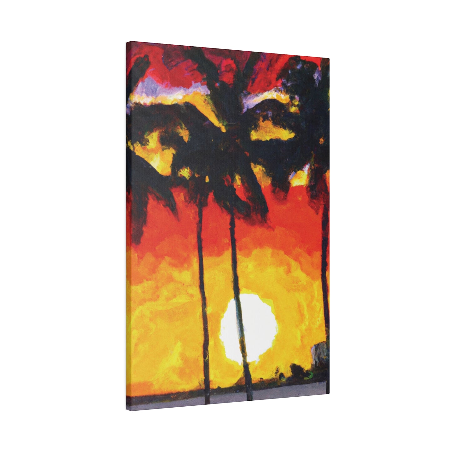 6973R - Miami Beach Sunset Painting Print | Miami | Beach | Sunset | Poster | Home Decor | Wall Art | Canvas