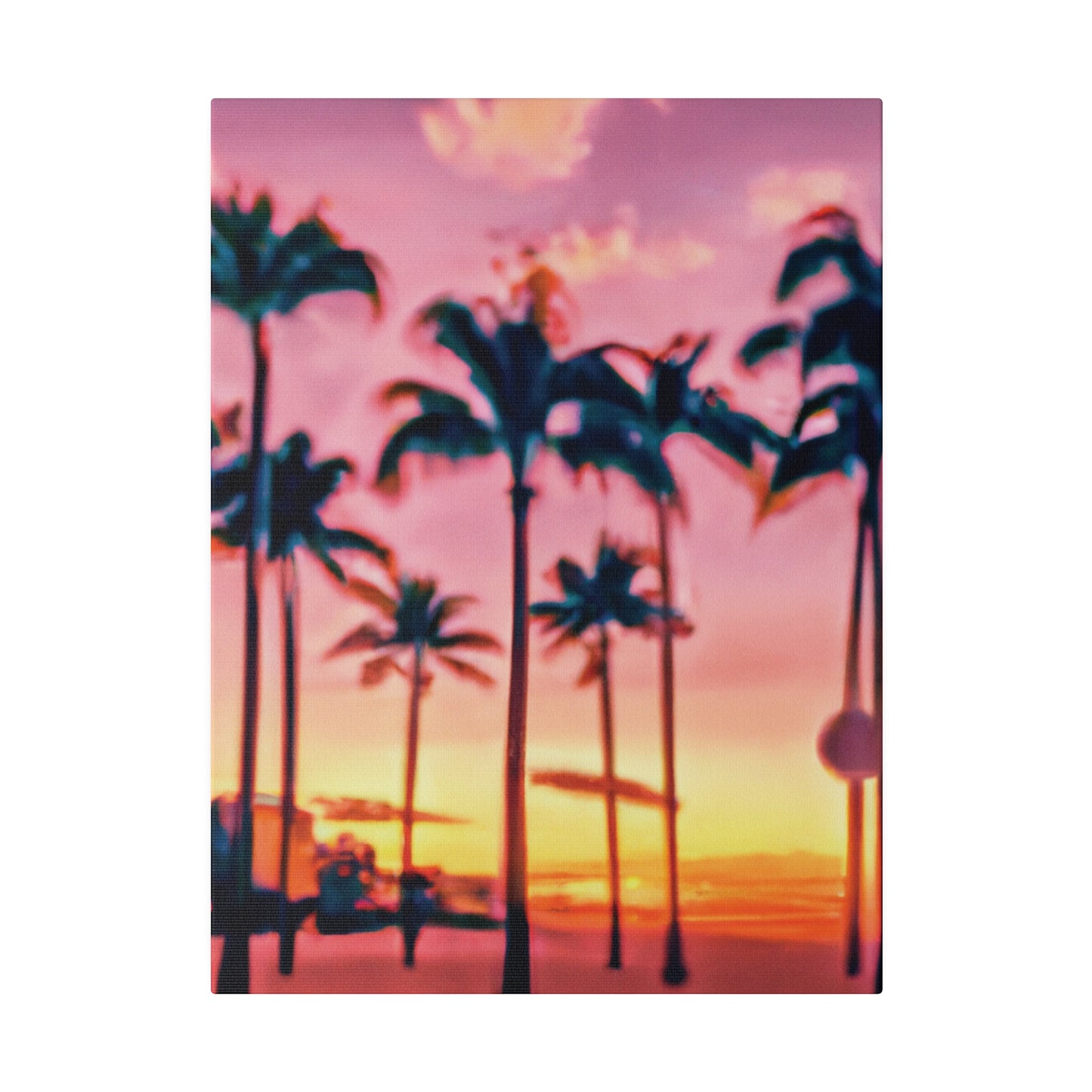 8183G - Miami Beach Sunset Painting Print | Miami | Beach | Sunset | Poster | Home Decor | Wall Art | Canvas