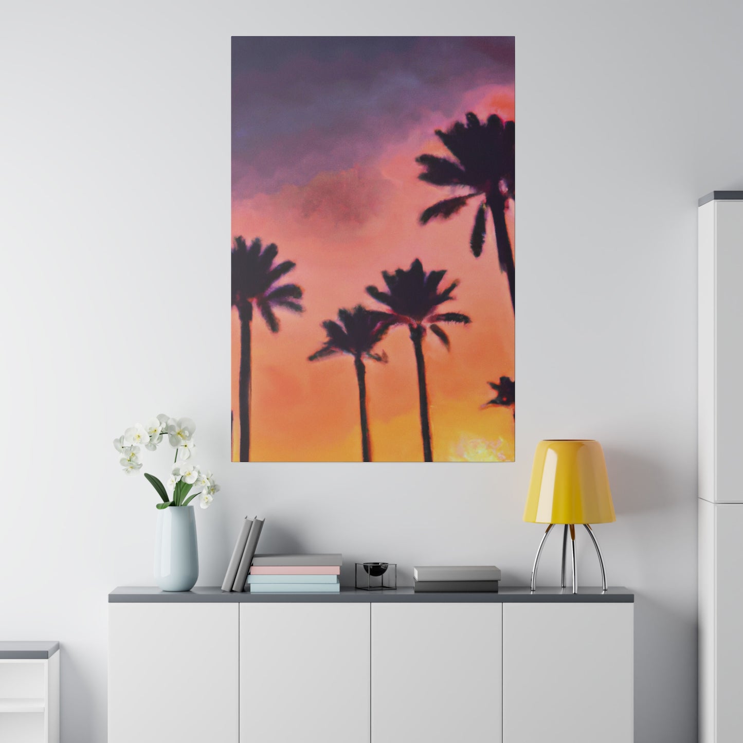 9389U - Miami Beach Sunset Painting Print | Miami | Beach | Sunset | Poster | Home Decor | Wall Art | Canvas