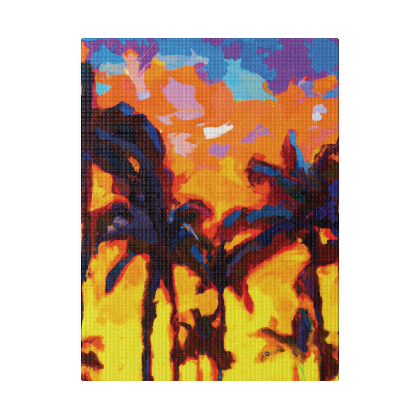 5533Y - Miami Beach Sunset Painting Print | Miami | Beach | Sunset | Poster | Home Decor | Wall Art | Canvas