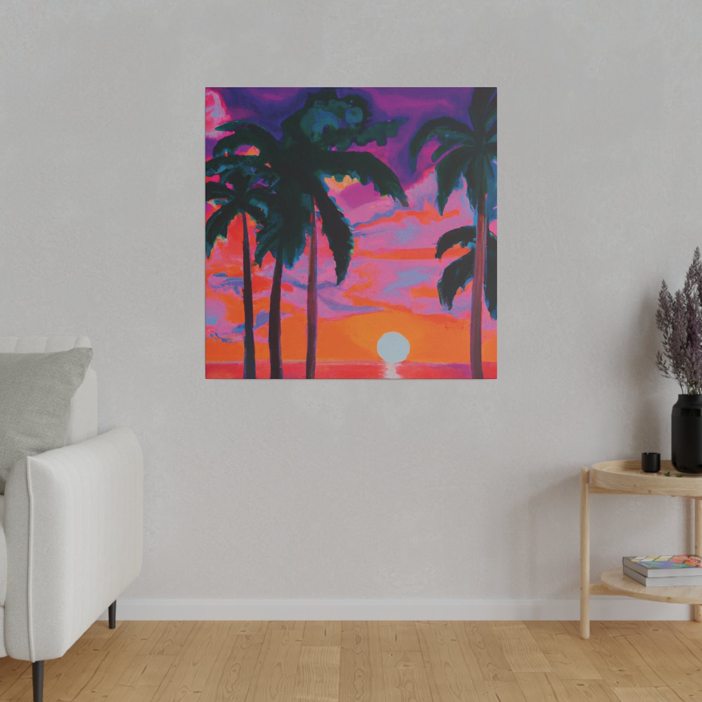 2189Z - Miami Beach Sunset Painting Print | Miami | Beach | Sunset | Poster | Home Decor | Wall Art | Canvas